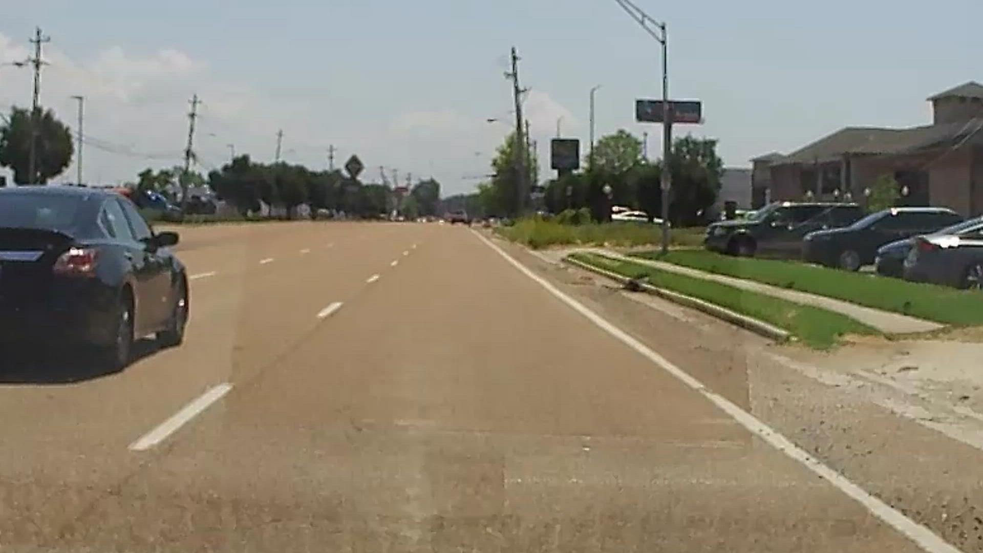 Memphis Police are looking for the driver of a black Audi that seemed to repeatedly target a man on a bicycle near Millbranch and Brooks Roads in Memphis Thursday.