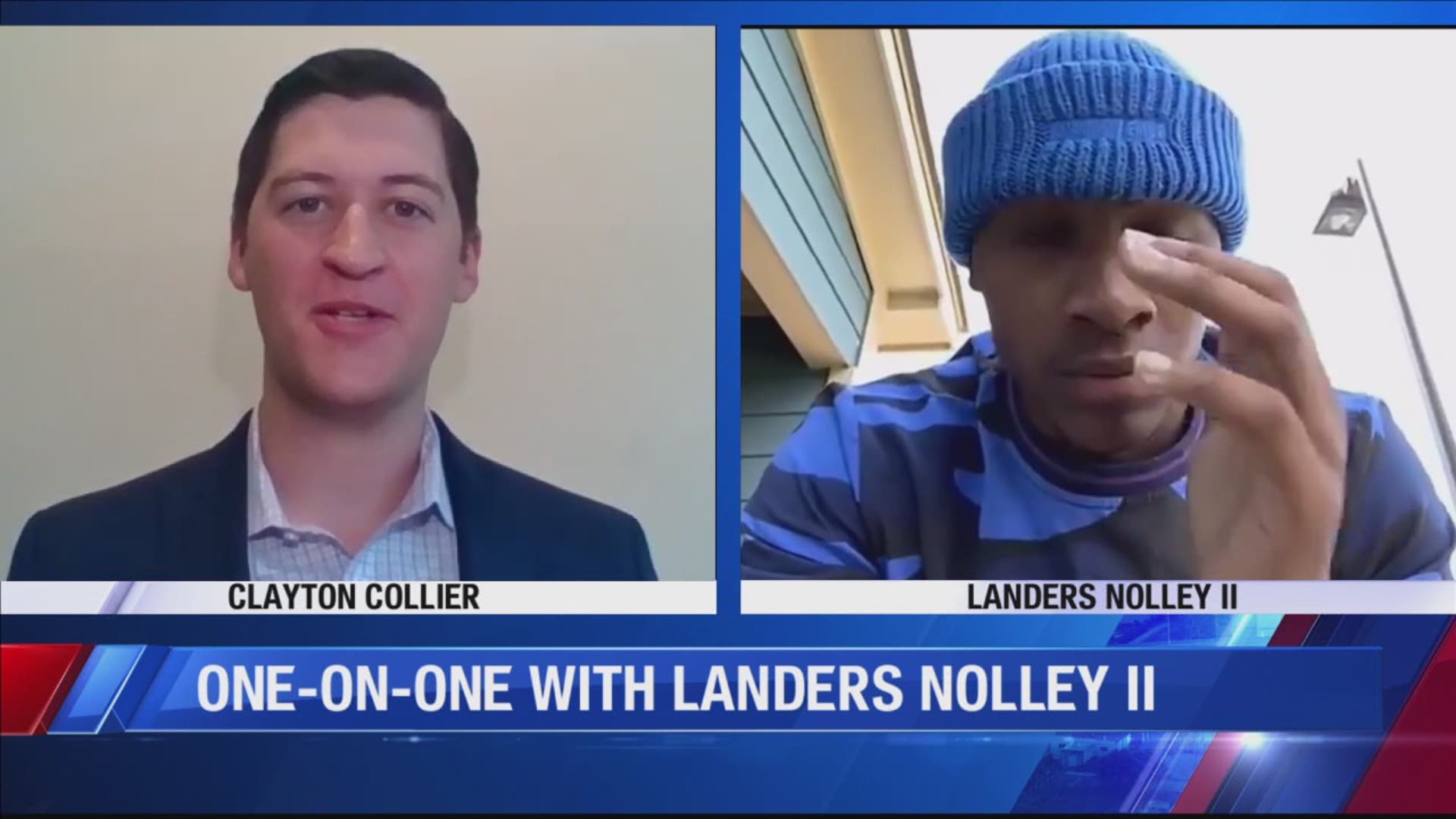 Local 24 Sports reporter Clayton Collier interviews Nolley, who was a member of the ACC all-freshman team and is transferring from Virginia Tech to Memphis