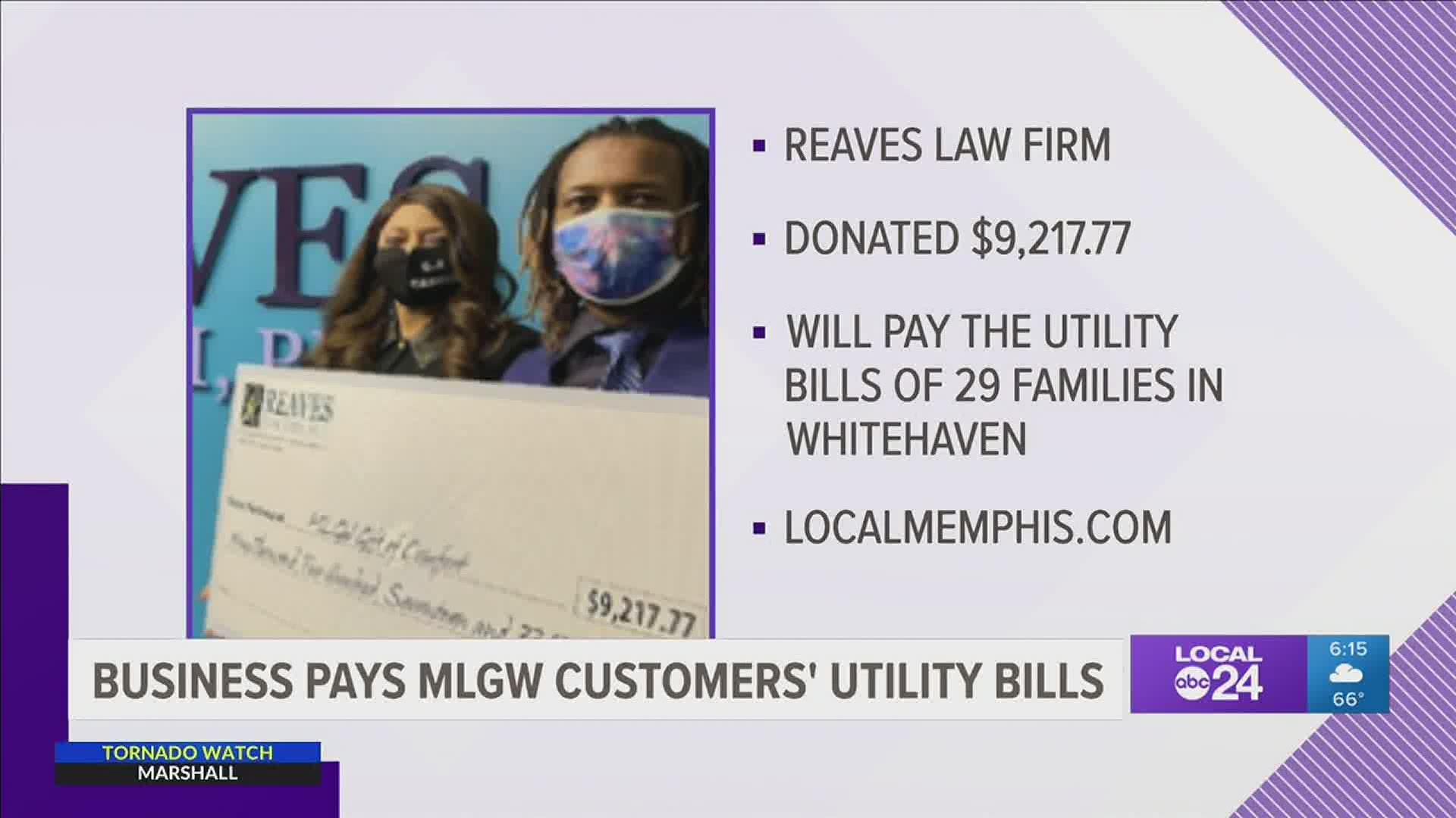 "Gift of Comfort" helps those that are struggling to pay their MLGW bills during these hard times.