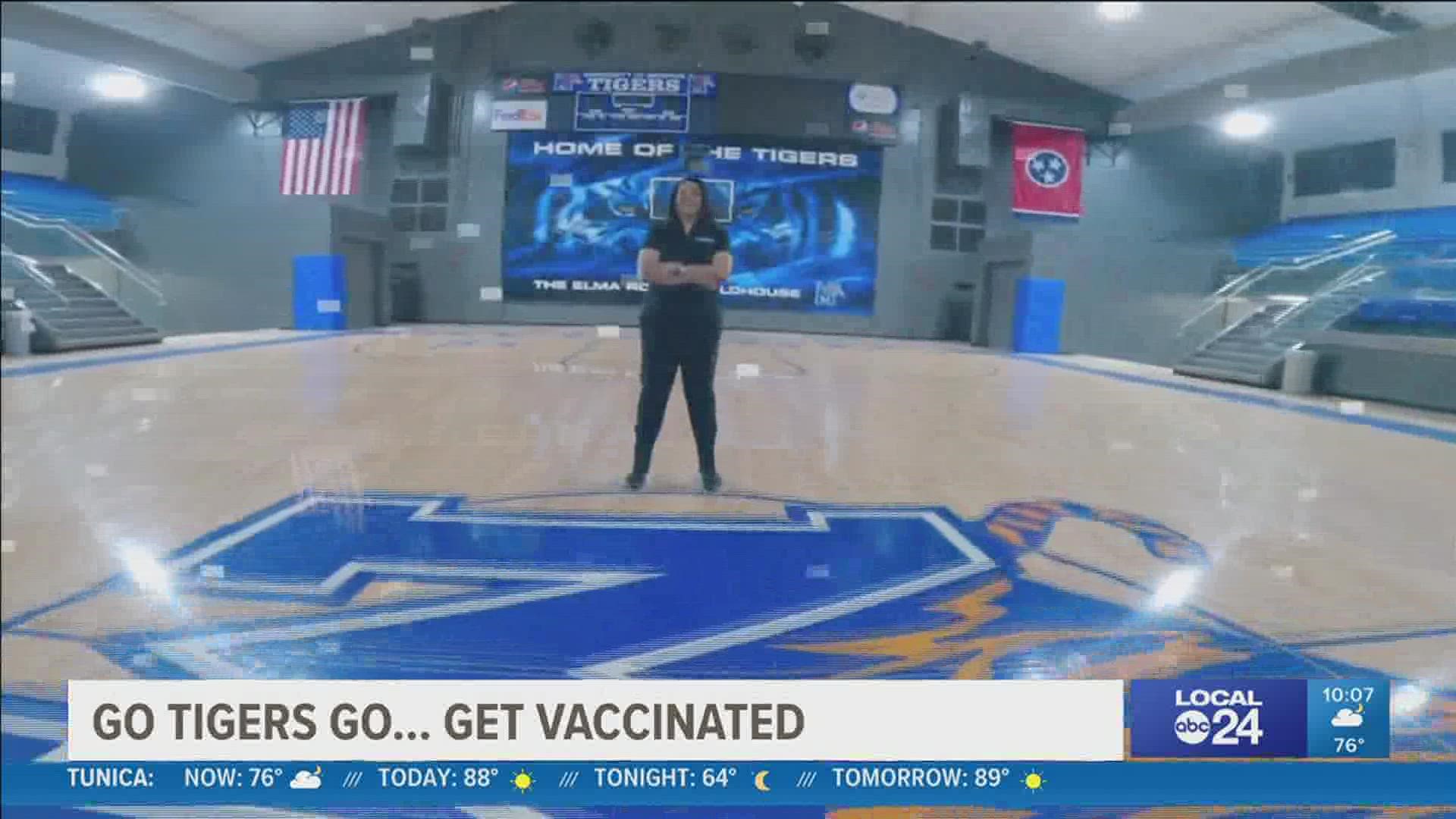 The Memphis Tigers are doing their part to encourage people to get COVID-19 vaccination shots.