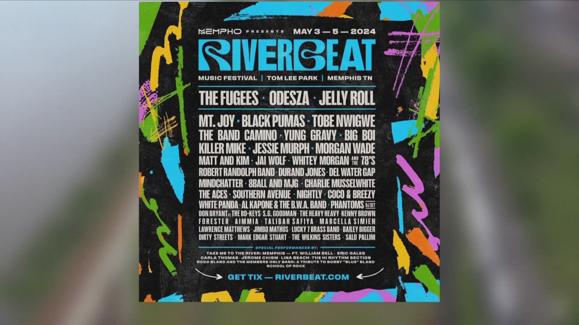 The RiverBeat Music festival will take place May 3-5, 2024. The full 2024 lineup includes Tobe Nwigwe, The Band Camino, Killer Mike and more.