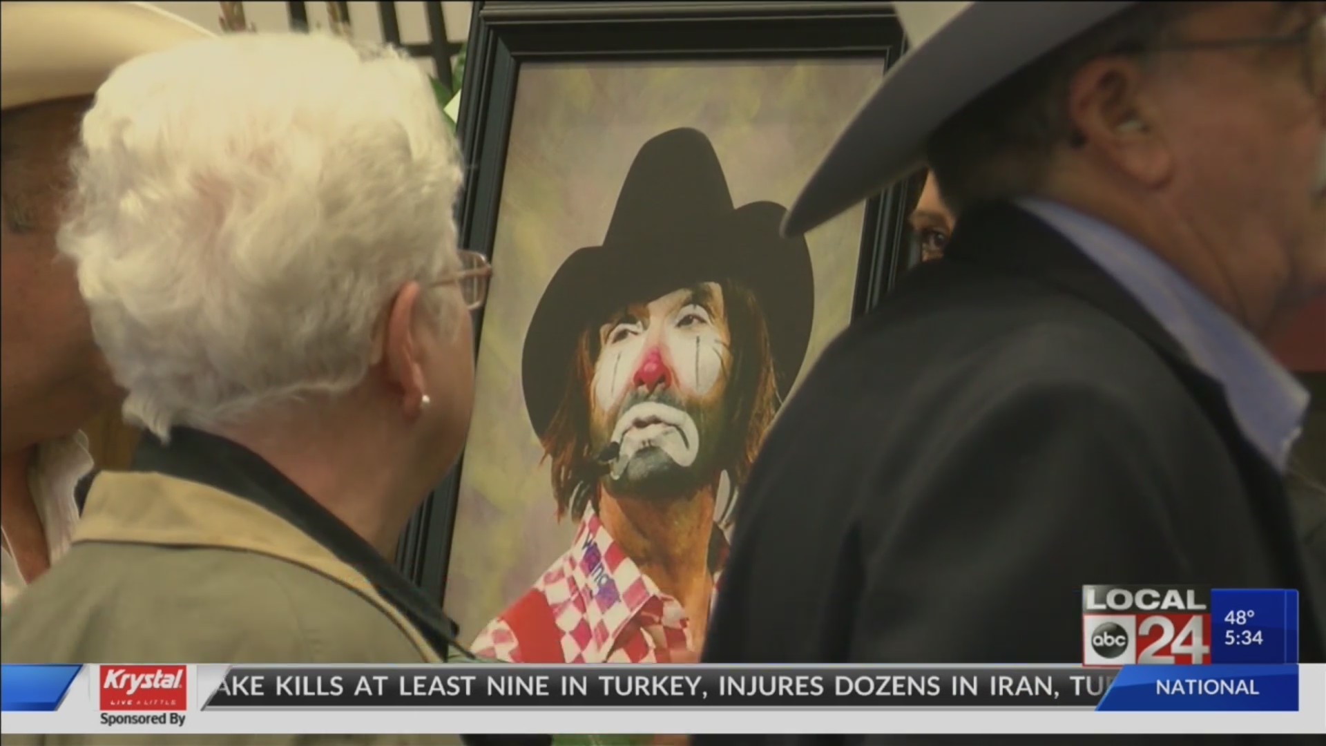 Family and friends gather for funeral of famed rodeo clown Lecile Harris