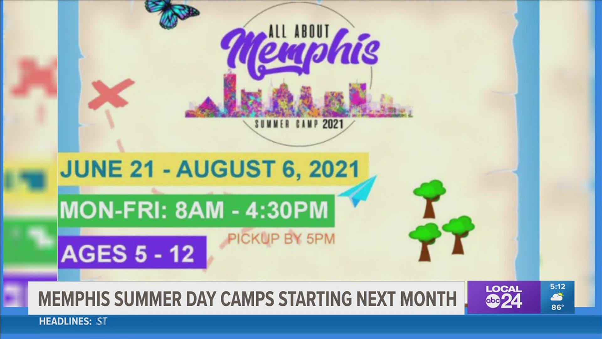 The camps begin June 21 and run through Aug. 6., and are free to all Memphis residents, according to a release from the City.