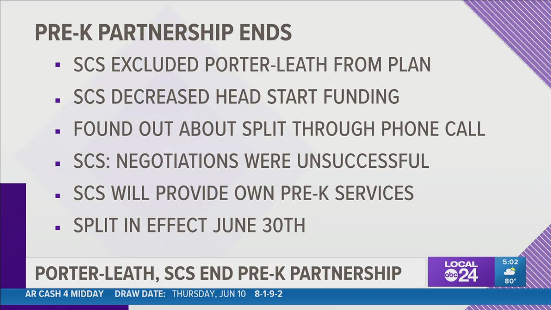 Porter-Leath said the split, which the group's leaders said they learned about on a statewide phone call, is effective June 30, 2021.