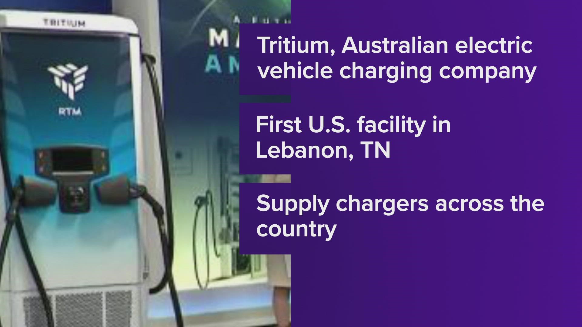 Tritium is expected to produce up to 30,000 electric vehicle chargers a year and create 500 new jobs over the next five years at the new facility.