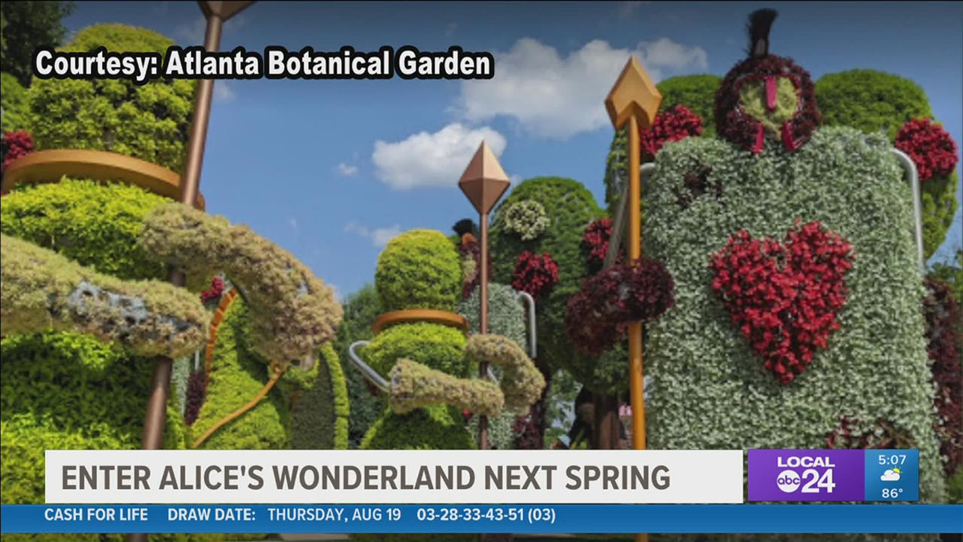 Alice in Wonderland comes to life in the new exhibit coming to the Memphis Botanic Garden in Spring 2022.