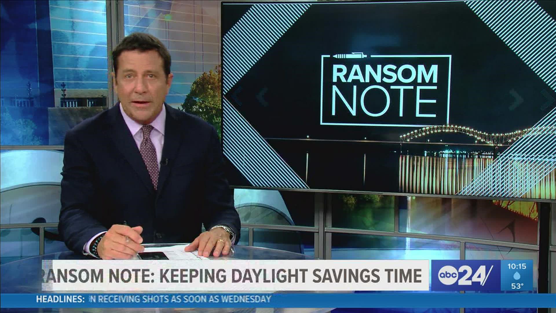 ABC24 Anchor Richard Ransom discusses in his Ransom Note about the upcoming turning back the clocks this weekend.