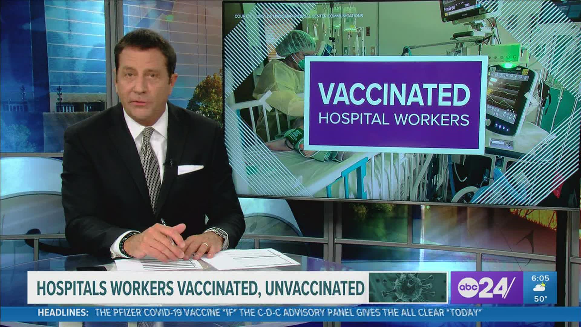 We checked with local hospital systems to find out how many employees are complying with vaccine mandates at their hospitals.