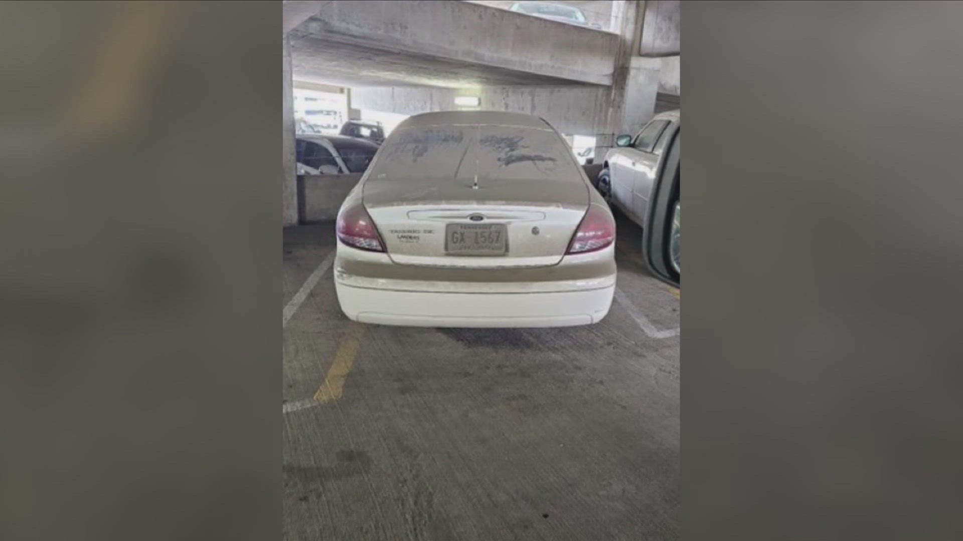 As MPD asks for more cars, old cars sit and collect dust on flat tires in public parking garage.