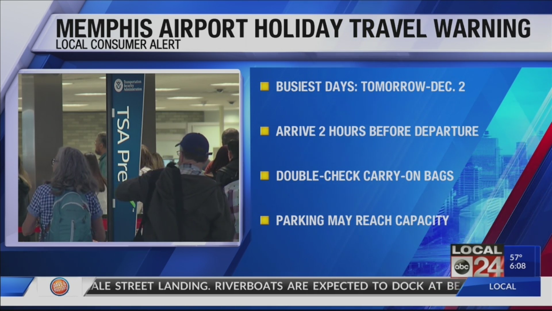 Memphis International Airport offers travel tips for Thanksgiving week