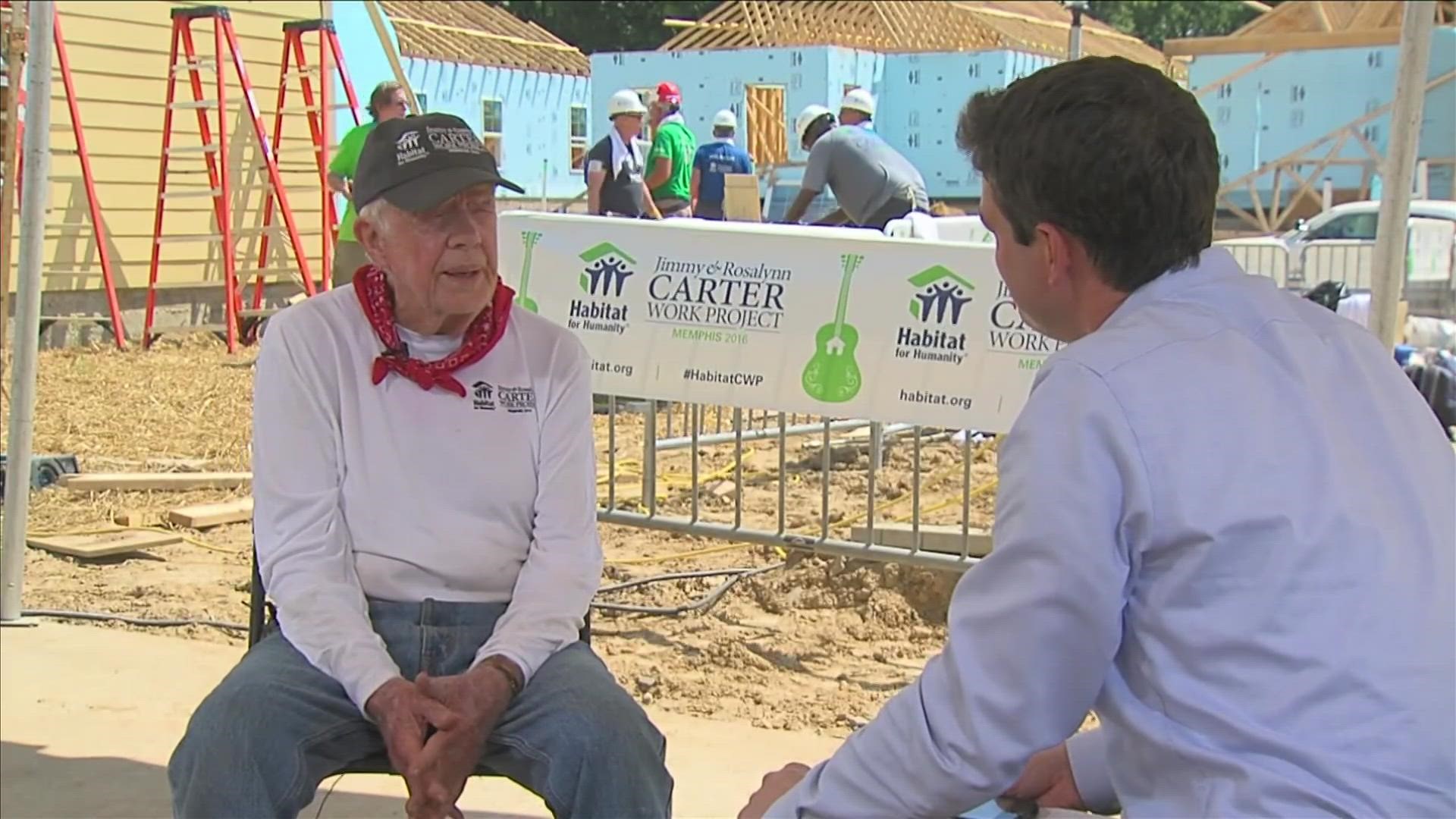 The 39th President — now in home hospice care — spearheaded a large Habitat For Humanity home build in the Memphis area in 2015 & 2016.