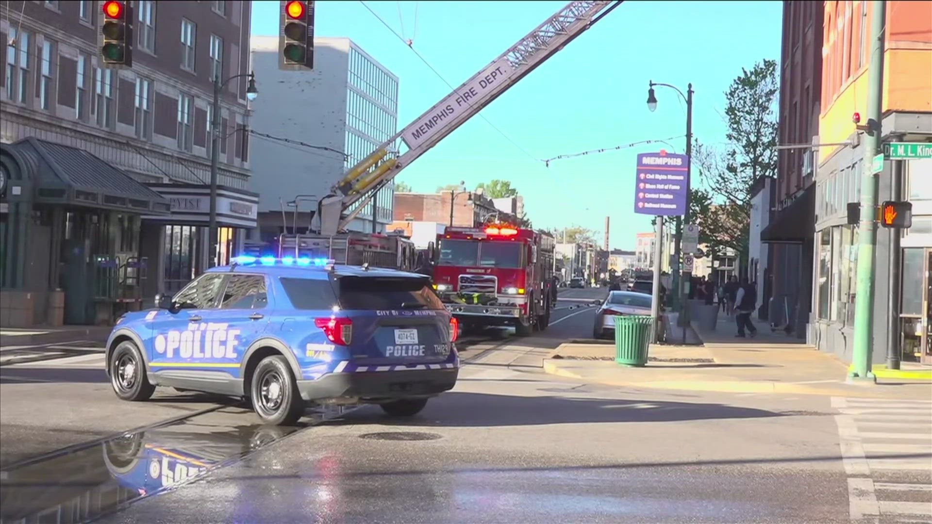 The Memphis Fire Department responded to the fire Friday, April 5, on South Main Street, near Doctor M.L.K. Jr Avenue and East Pontotoc Avenue.