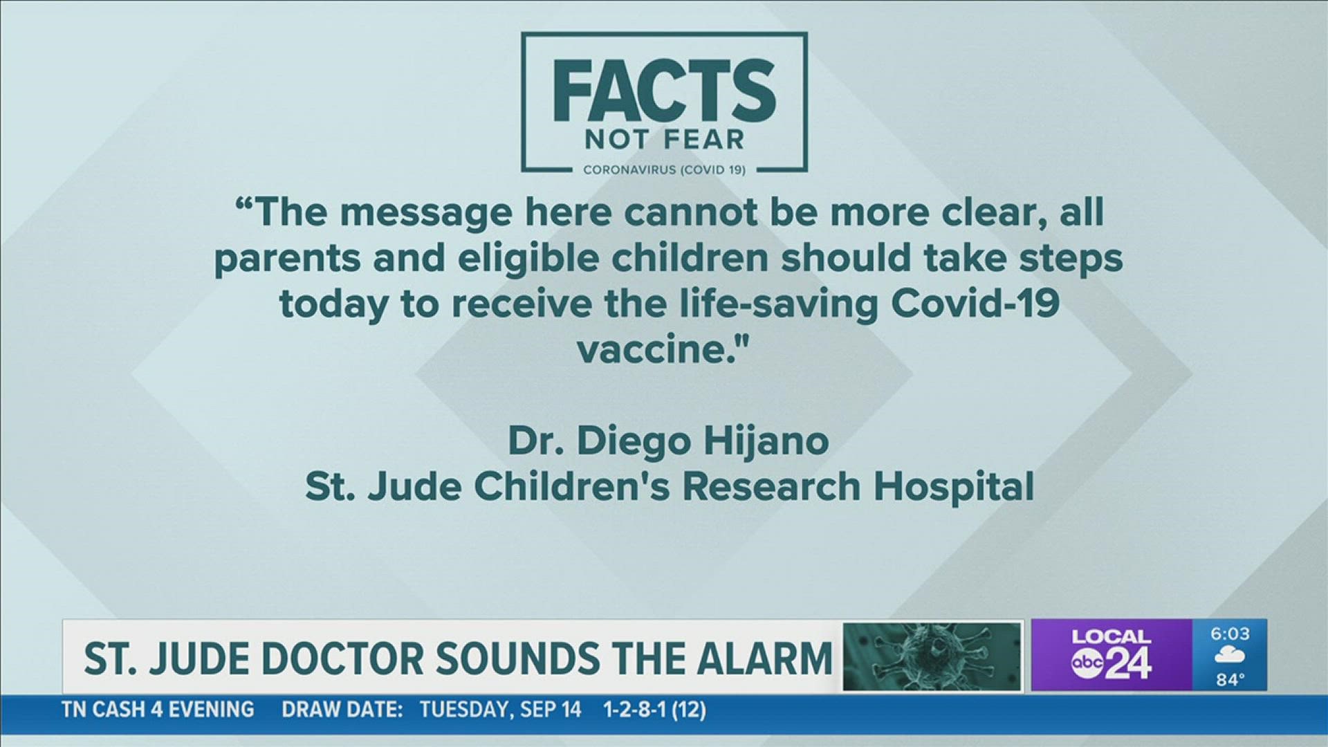 “The message here cannot be more clear, all parents and eligible children should take steps today to receive the life-saving COVID-19 vaccine,” said Dr. Hijano.