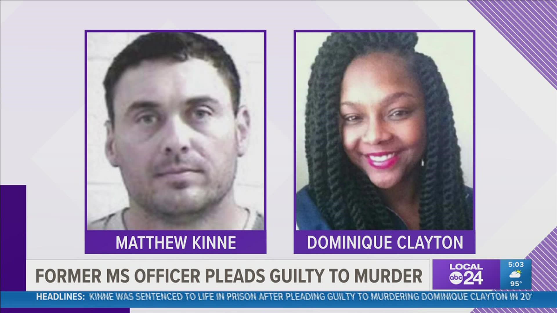 Matthew Kinne was charged with killing Dominique Clayton - a mother of four - in 2019. Her family said they were romantically linked.