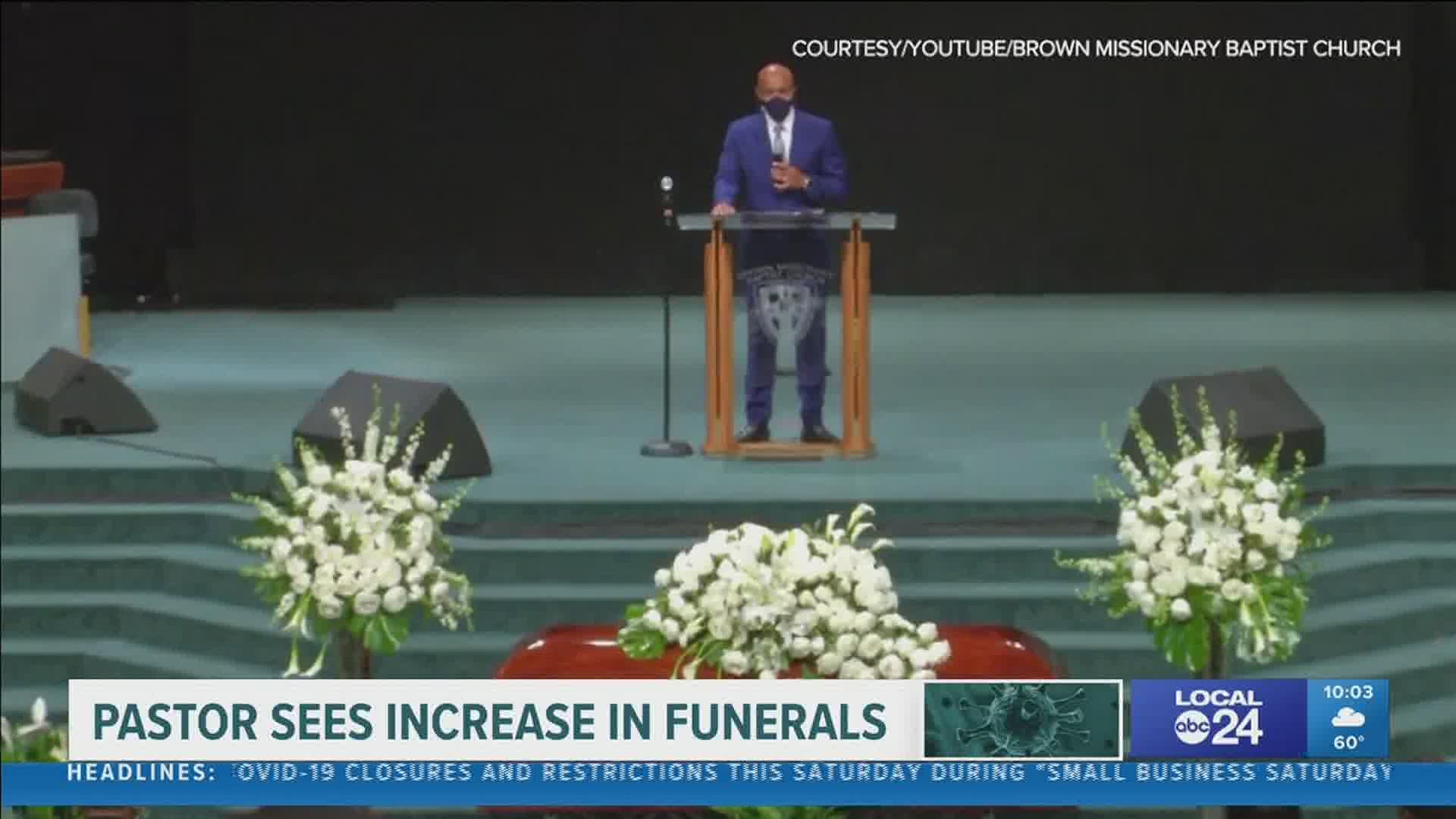Pastor Bartholomew Orr is urging for people to have a safe Thanksgiving this year after holding significantly more funerals than in 2019.
