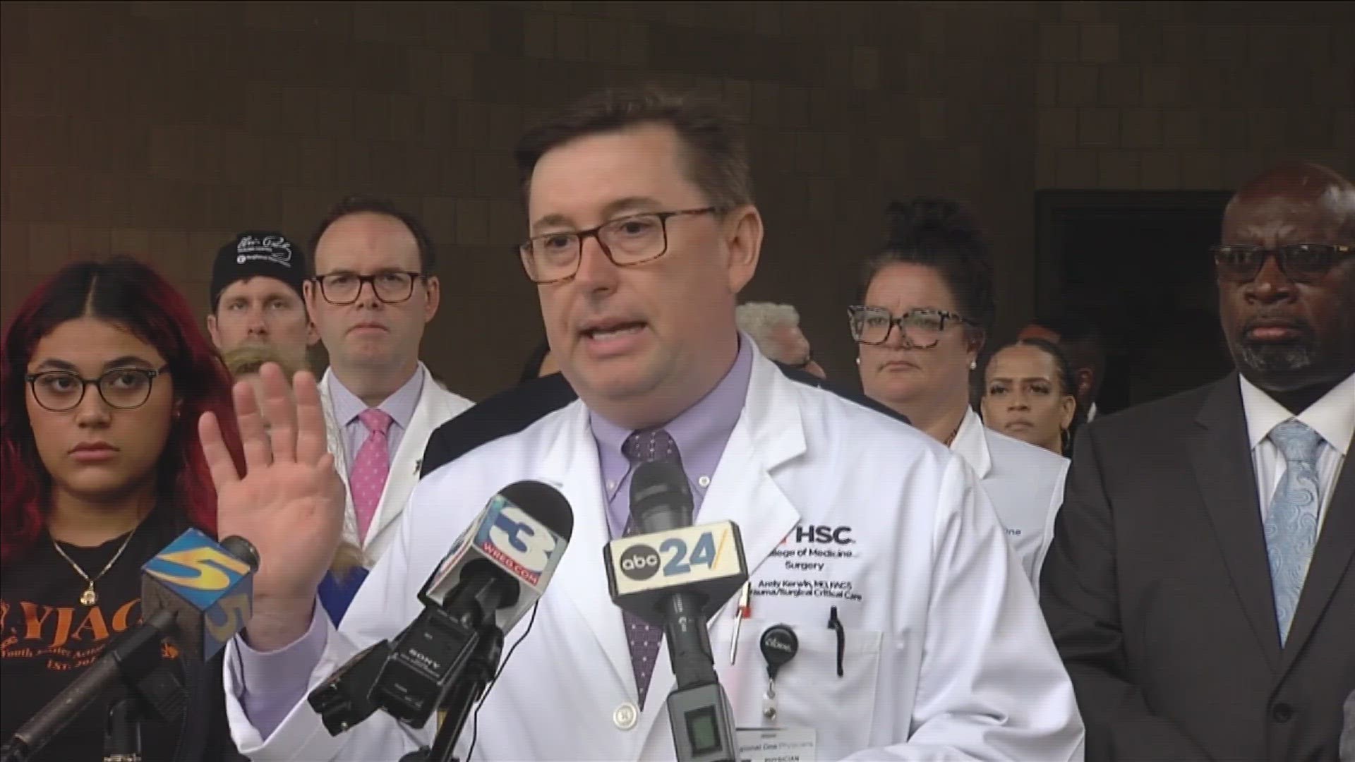 Representatives from Regional One and LeBonheur Children's Hospitals held a press conference Wednesday, demanding more be done about gun violence.