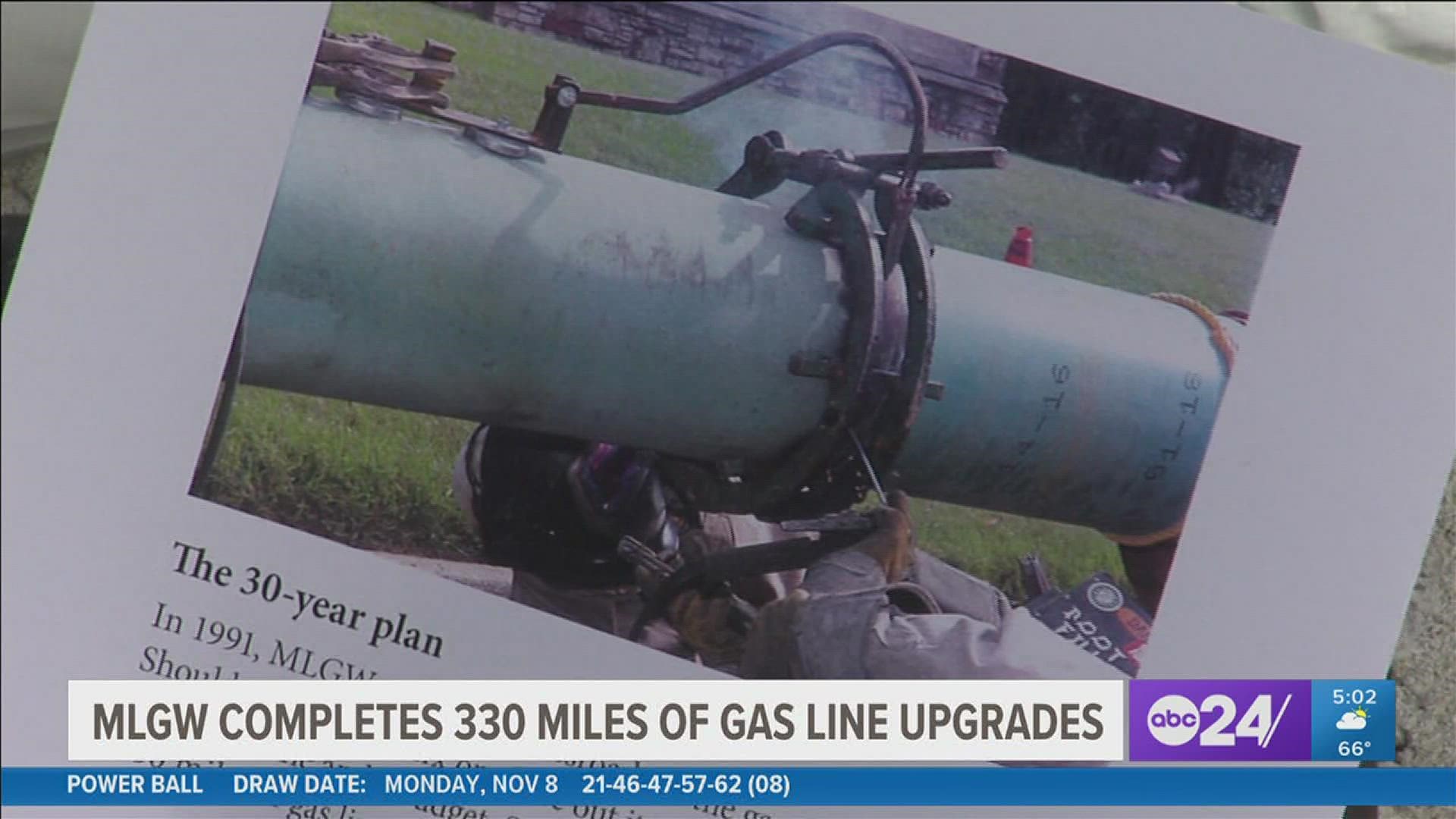 The utility company is finishing up the $100-million cast iron replacement of 330 miles of gas lines across the Mid-South.