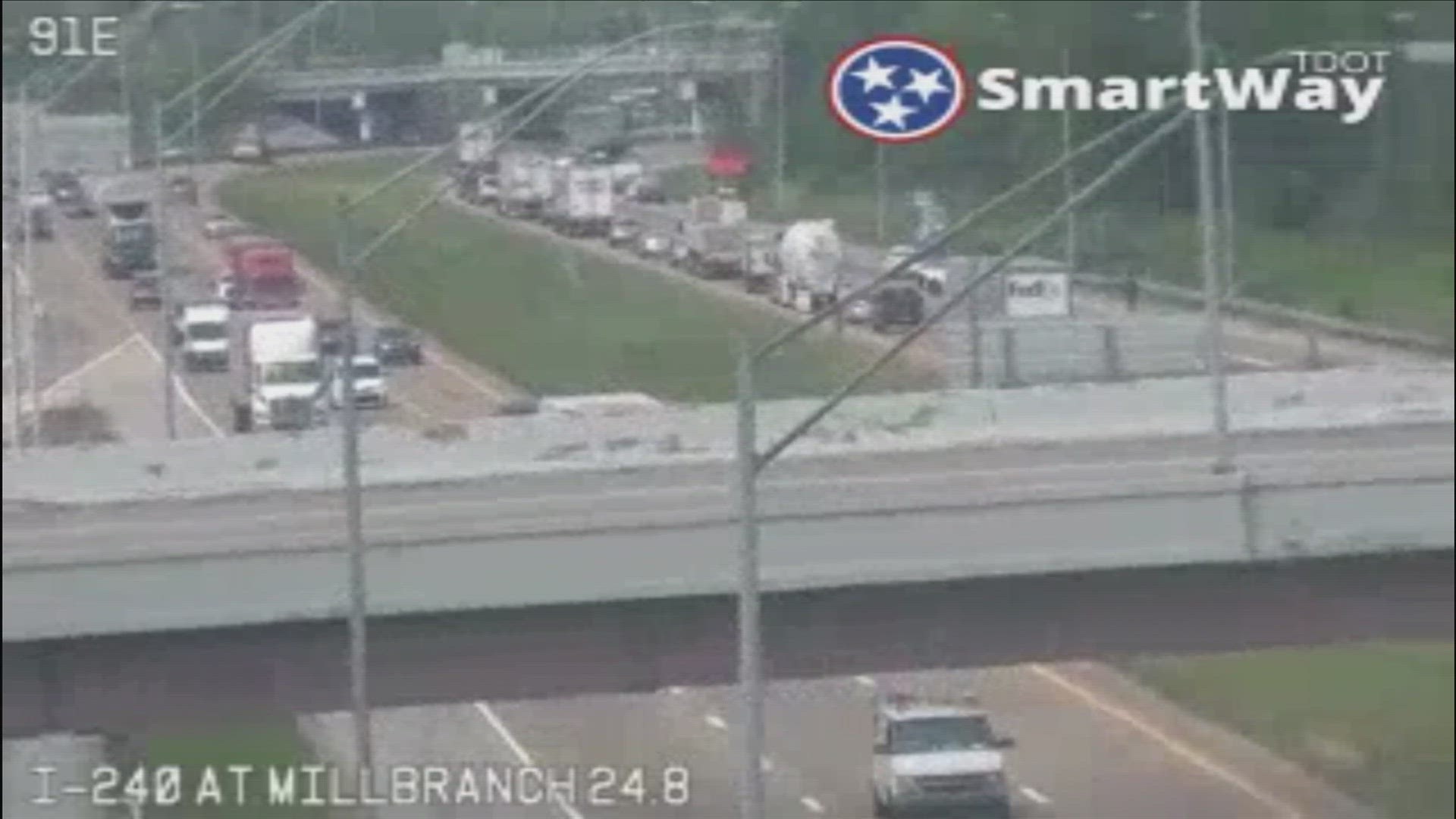 The Memphis Police Department said officers received the shooting call Monday, April 16, around 7 a.m. at I-240 and Millbranch Road.