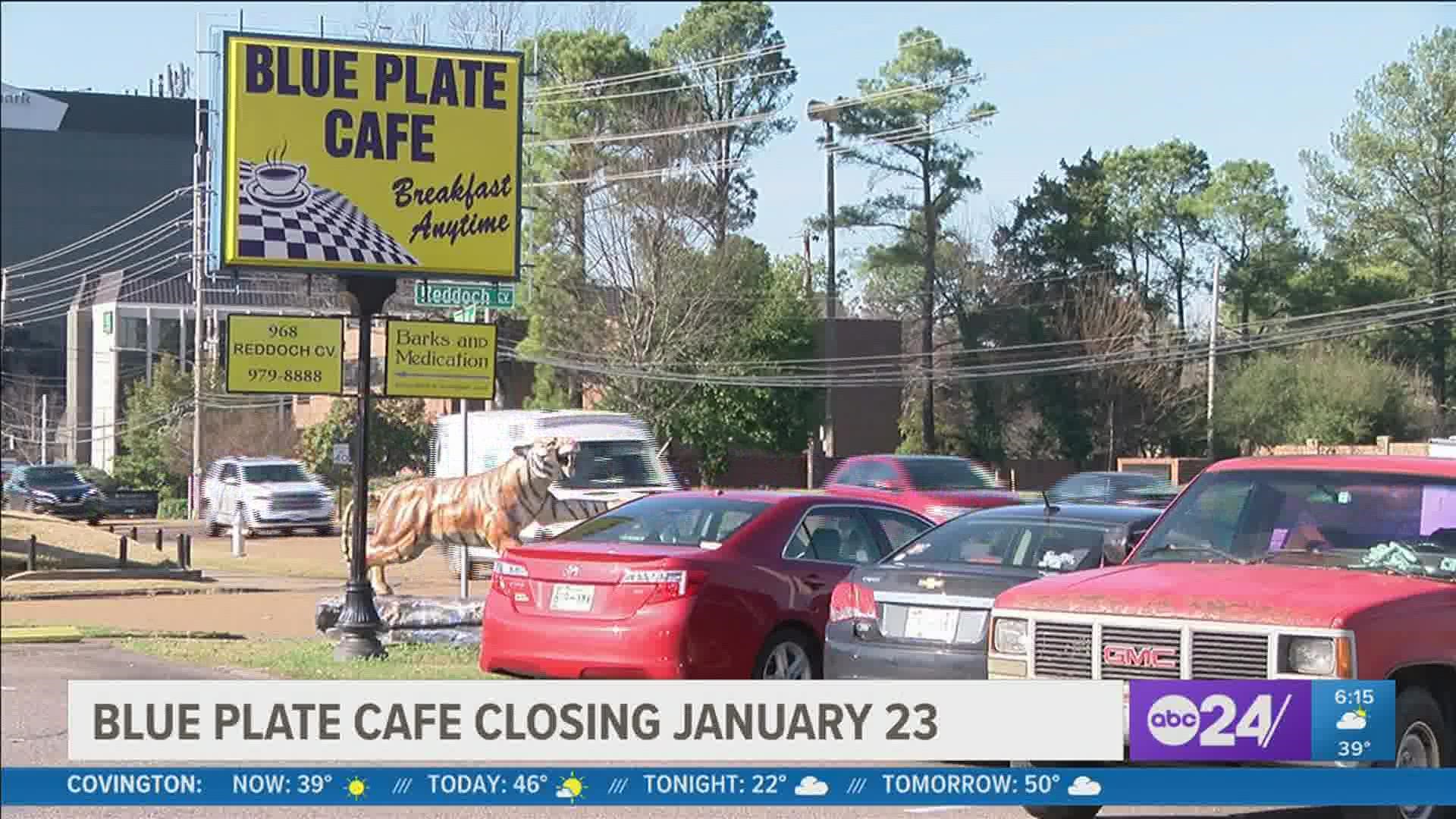 The doors of the Blue Plate Cafe will be shut on January 23, months after its owner Mike Richmond died of cancer.
