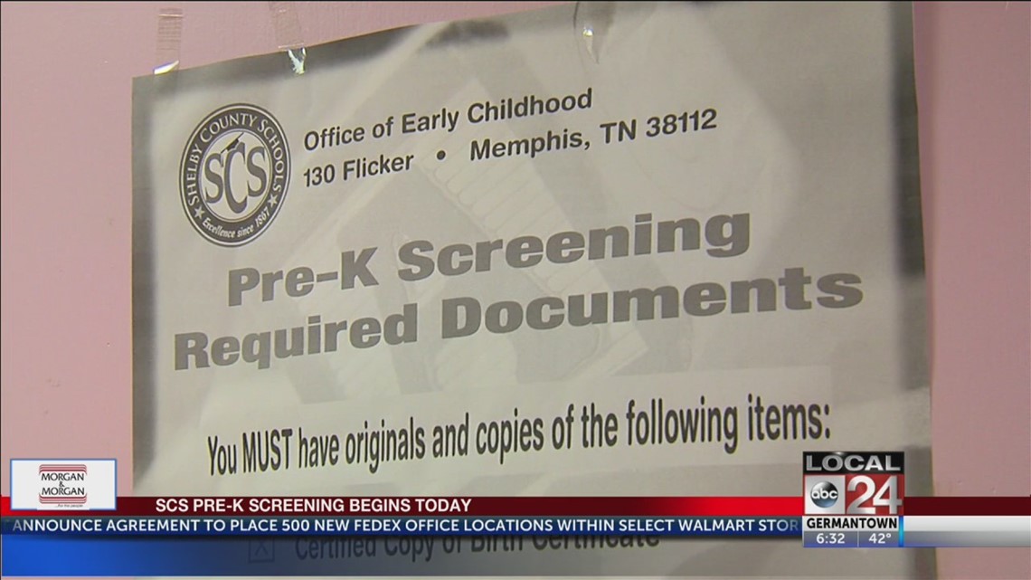 Shelby County Schools PreK Screening Begins