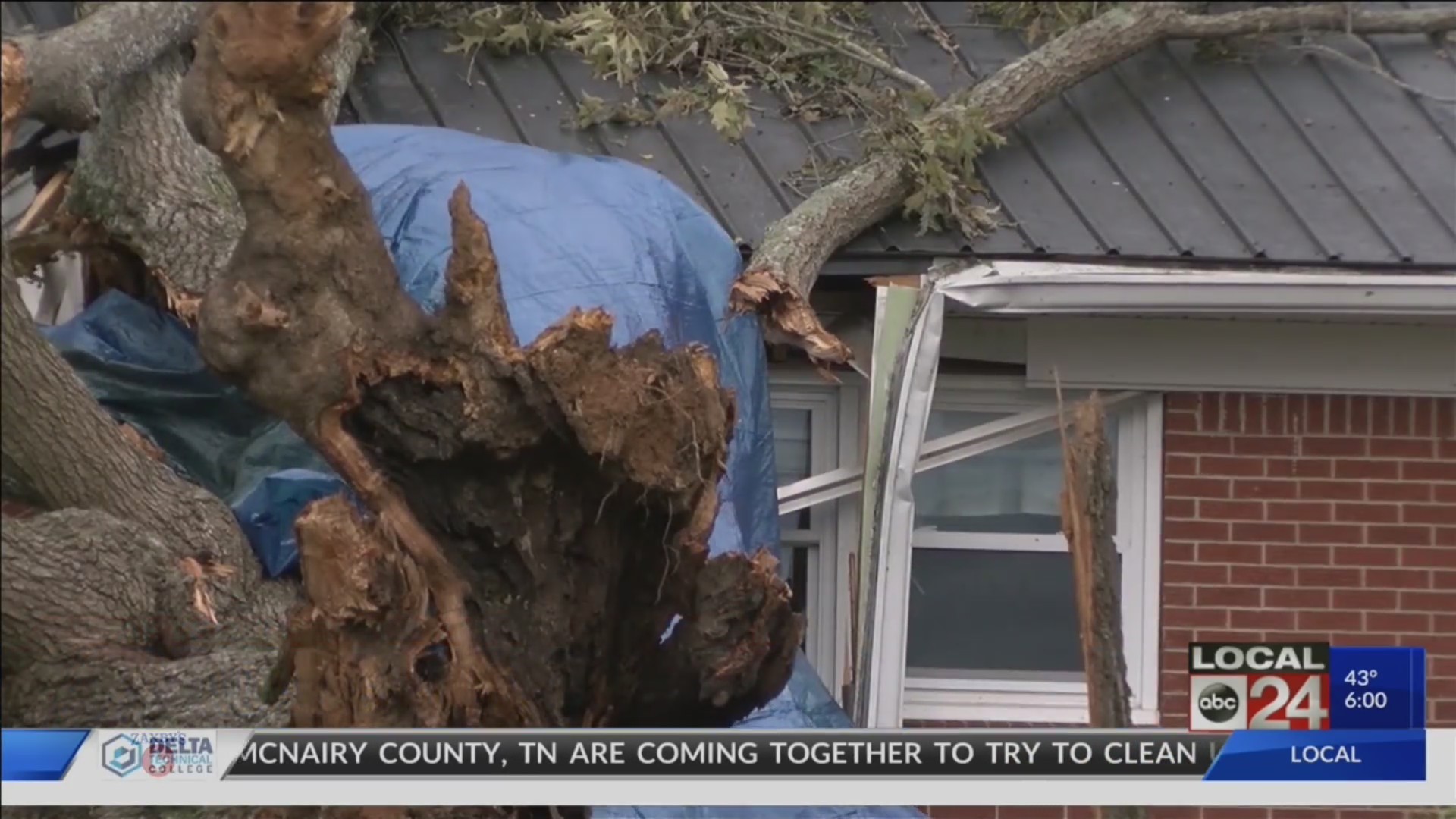 Storm damage in McNairy County