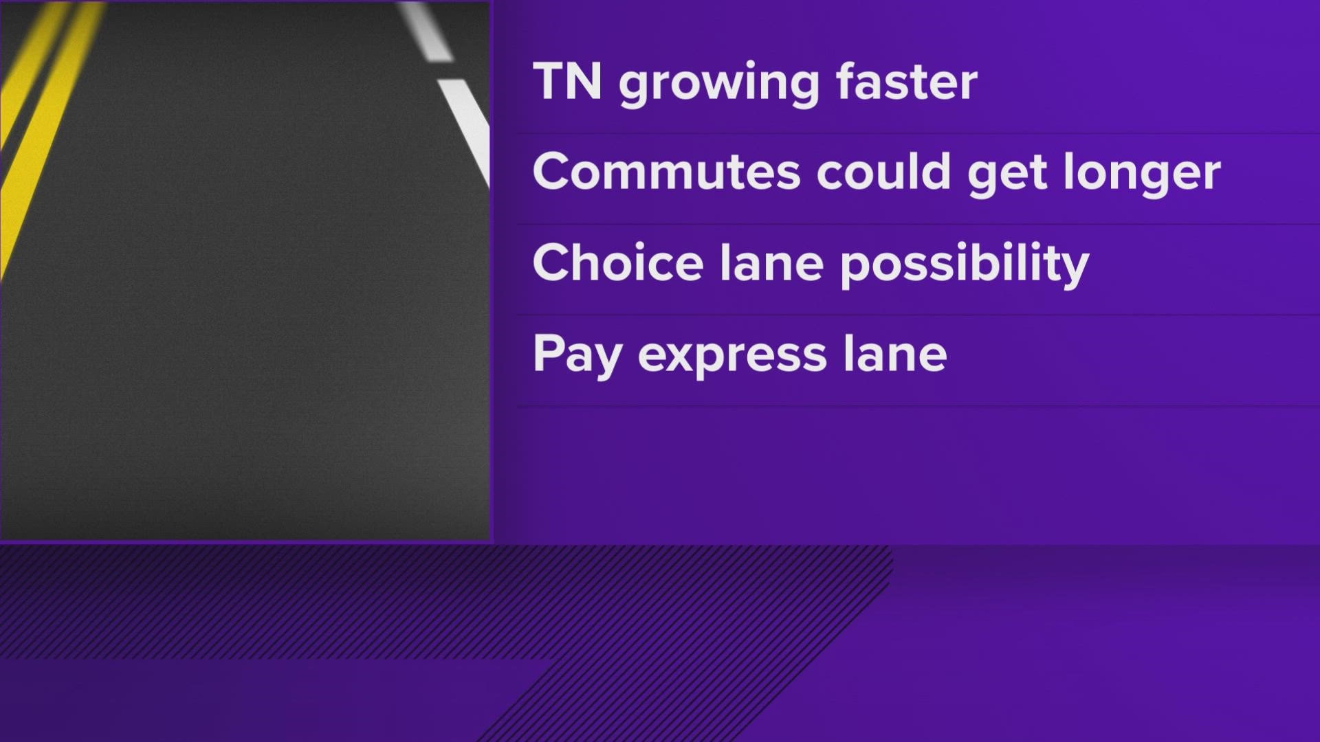TDOT also said that it aims to reduce the number of years it takes to complete projects from 15 years to five years.