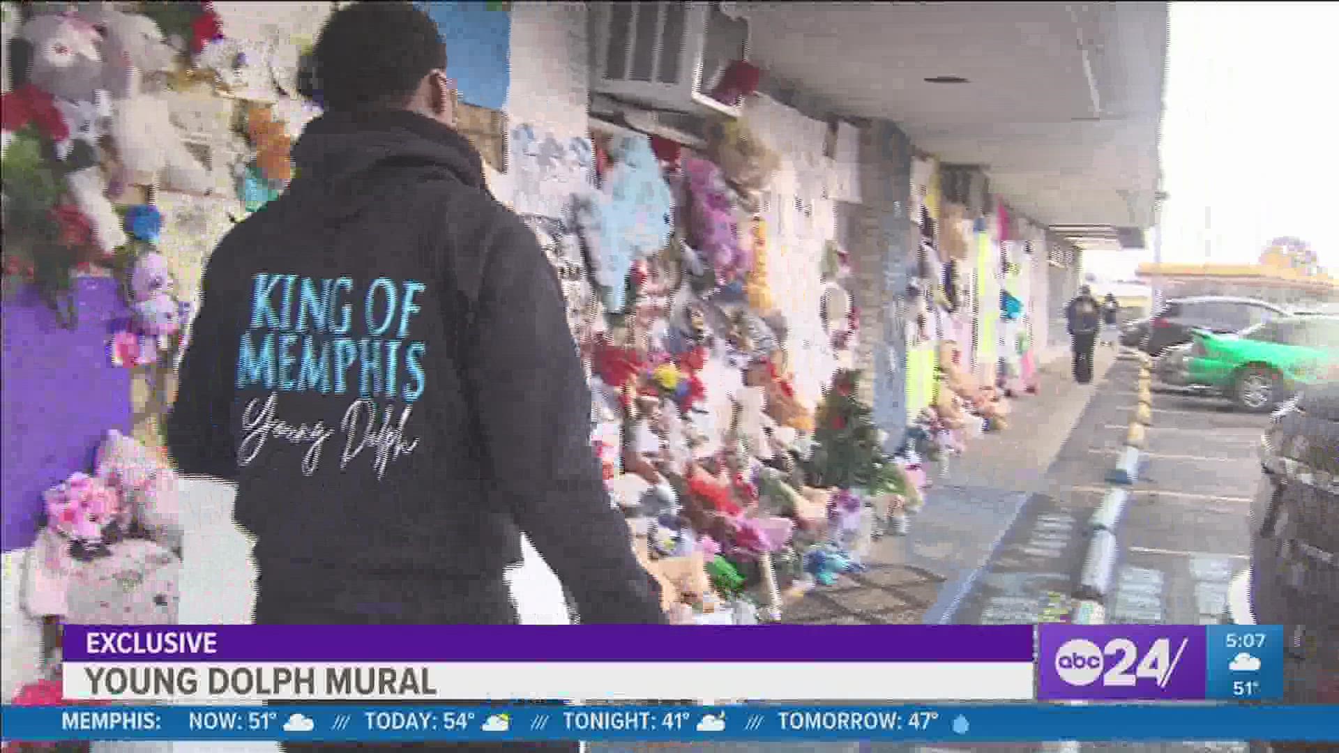 One Memphian is making it his daily duty to maintain and improve the growing memorial for the rapper outside the store he died at in November.