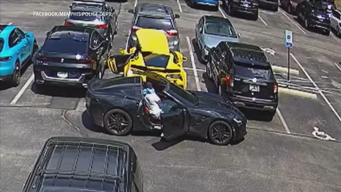 MPD: Crooks caught on camera stealing roof off Corvette in parking lot ...