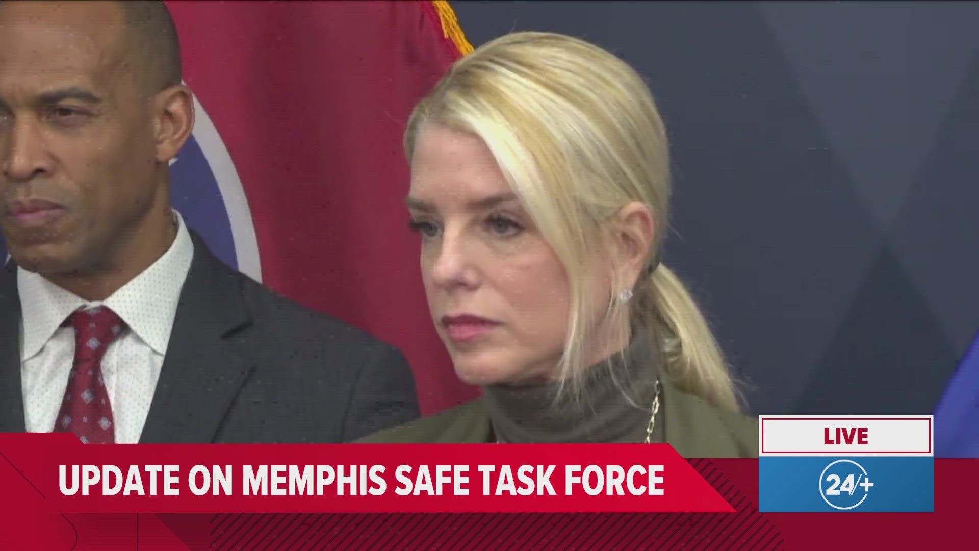 Attorney General Pam Bondi takes questions after Memphis Safe Task ...