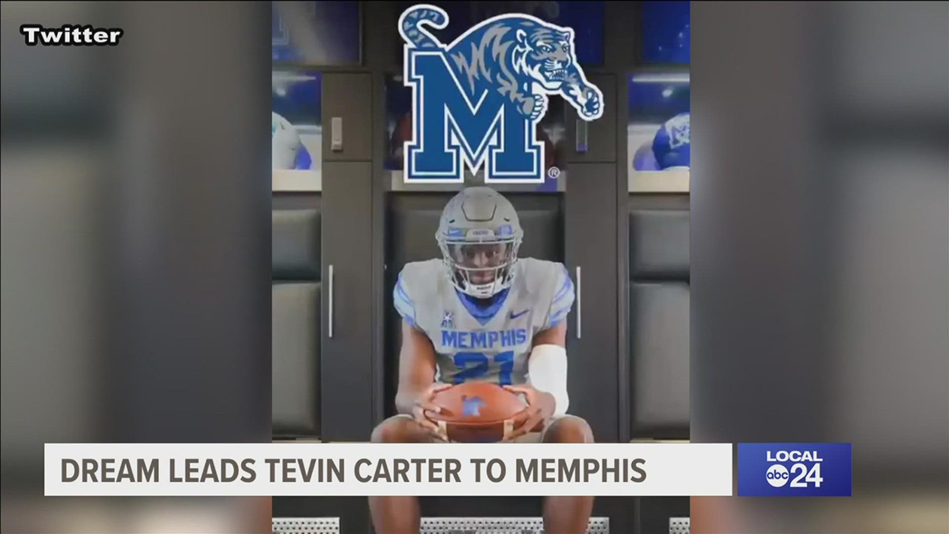 Confused about where he should attend college with multiple offers on the table, Tevin Carter says a dream about his late grandfather helped him to make his decision