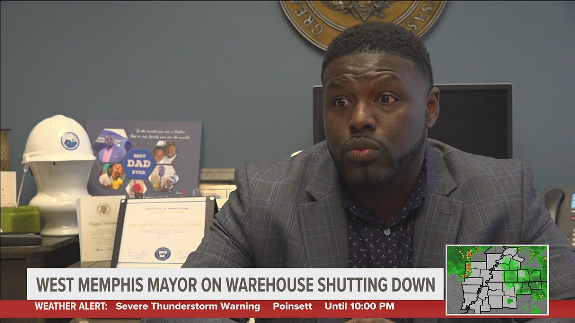 West Memphis mayor speaks on warehouse closure