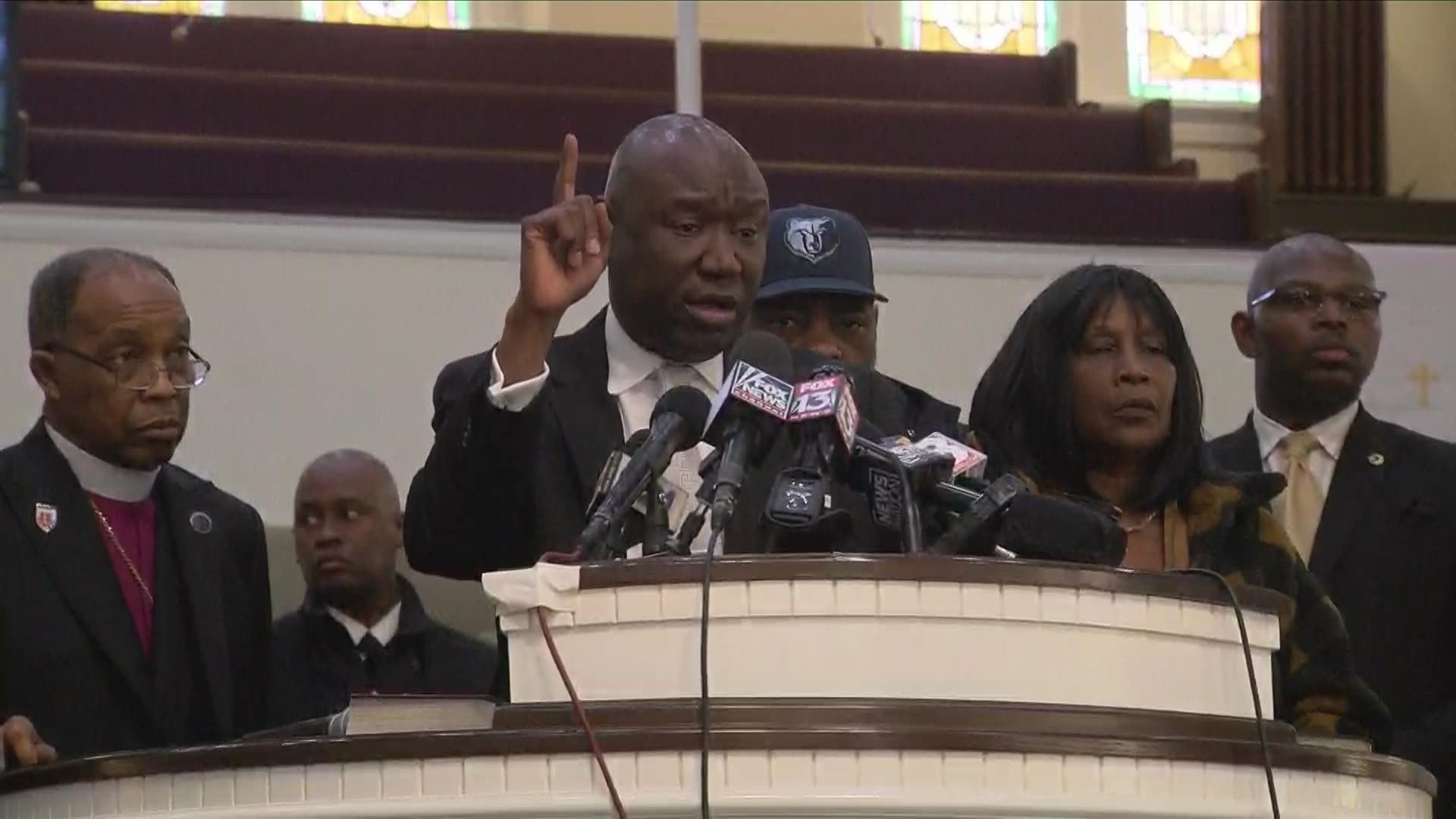 The family of Tyre Nichols and Attorney Ben Crump hold a press conference in anticipation of the video of Nichols' arrest being released.