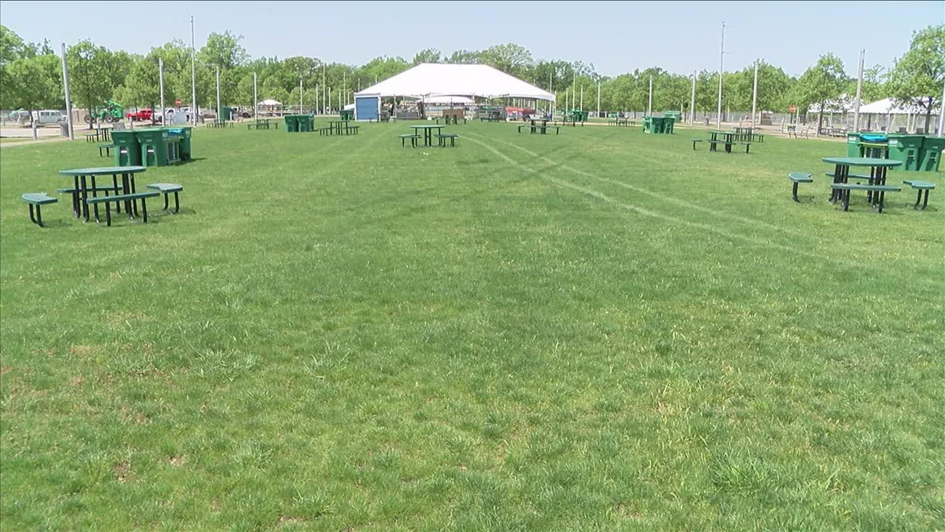 The festival and other Memphis In May events are being held in Midtown while Tom Lee Park is remodeled downtown. Parking will be limited compared to Tigers football.