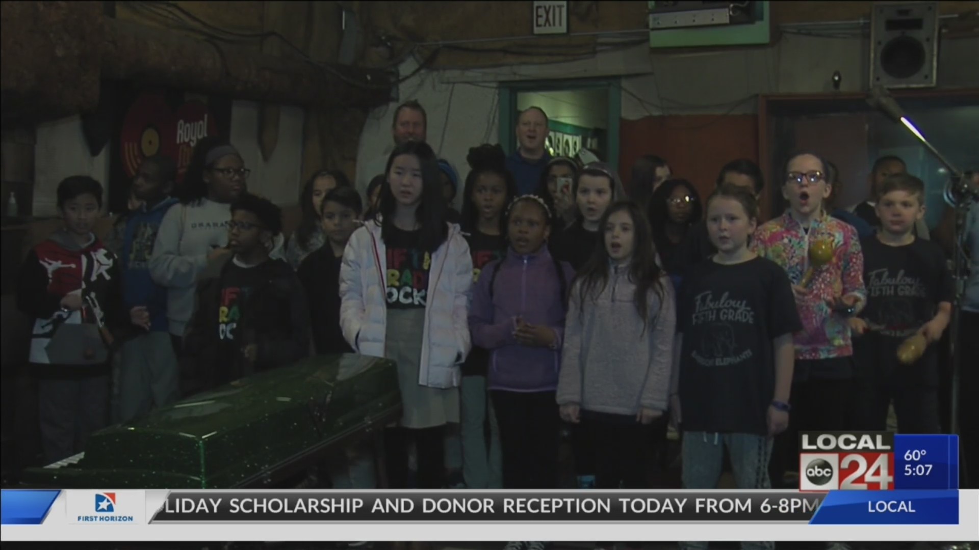 Grahamwood Elementary students record original song "No School Today"