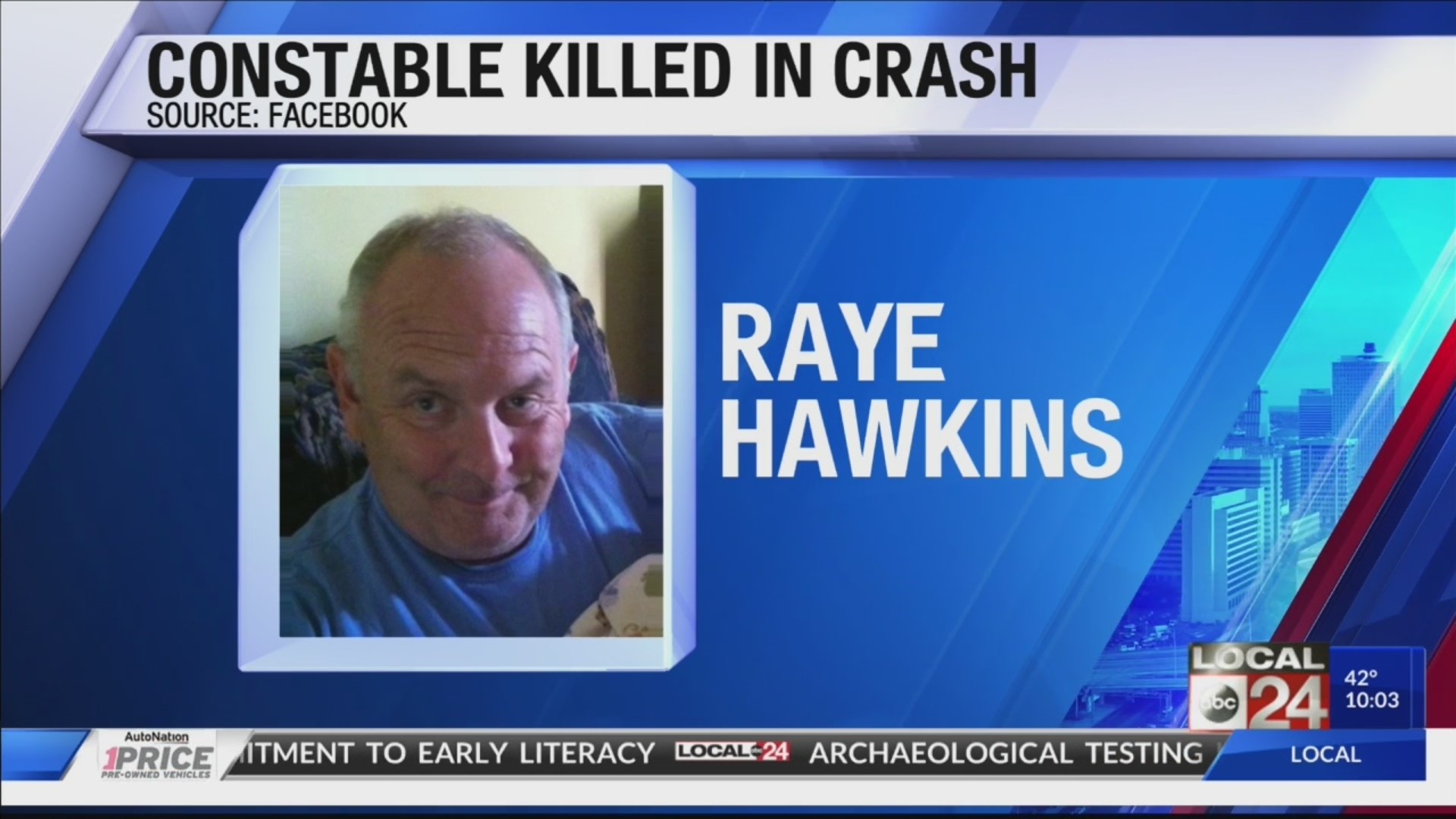 Mississippi constable killed in crash with suspected car thieves in