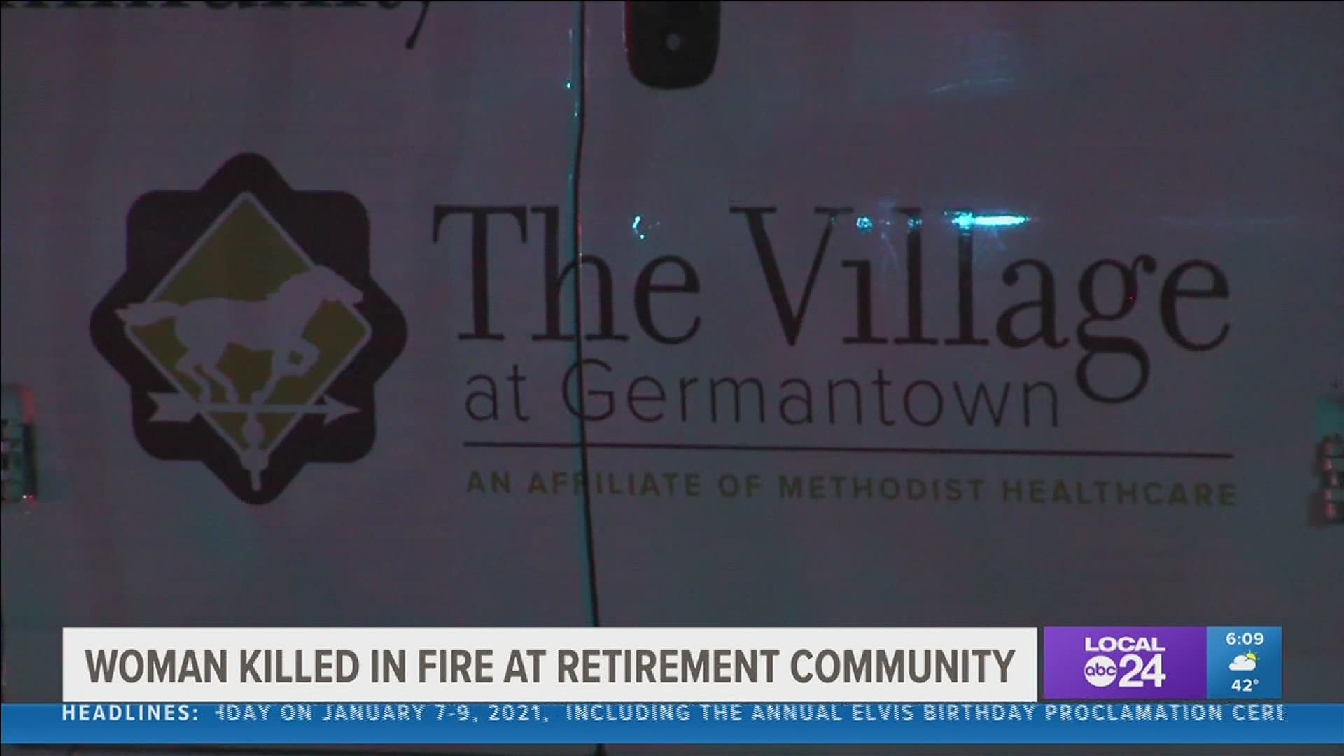 Woman killed in fire at  retirement community