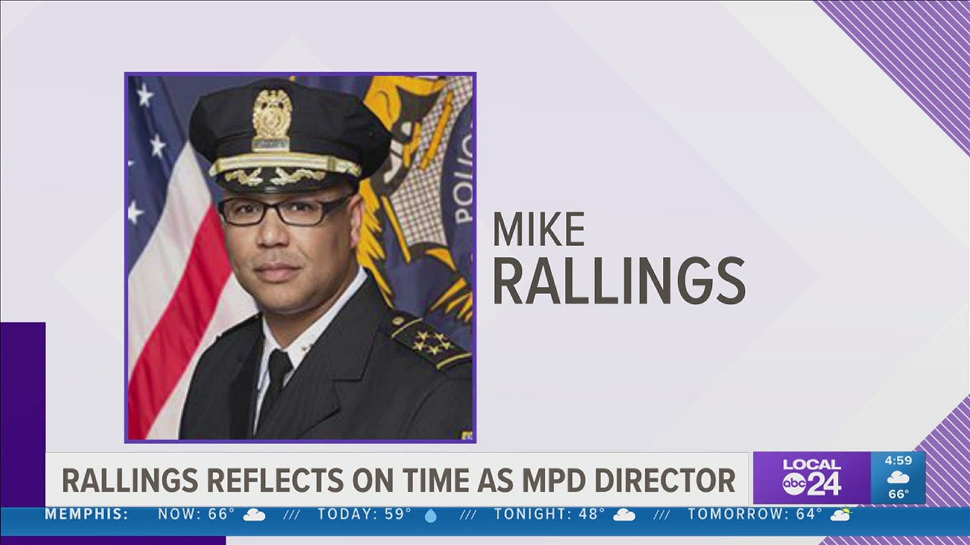 Rallings has been the top cop at the Memphis Police Department since 2016.