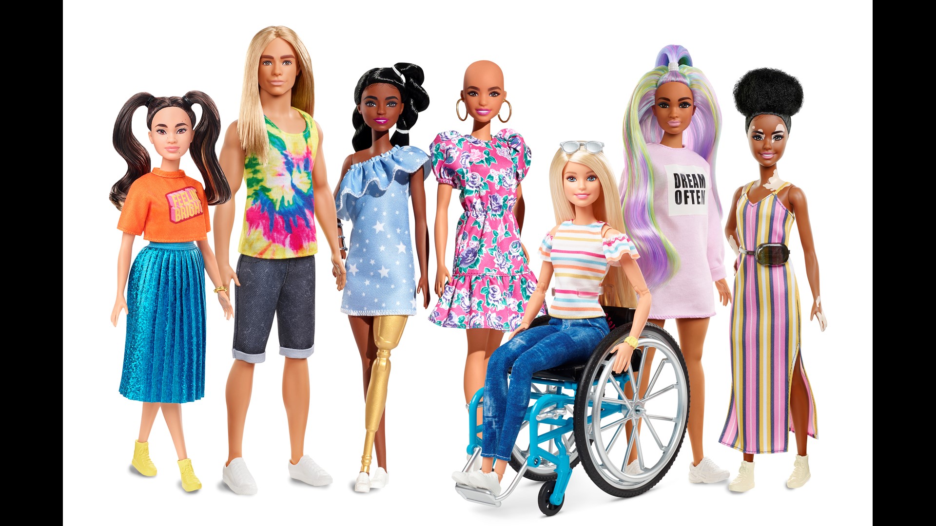 Barbie launches new dolls with hair loss, vitiligo skin condition