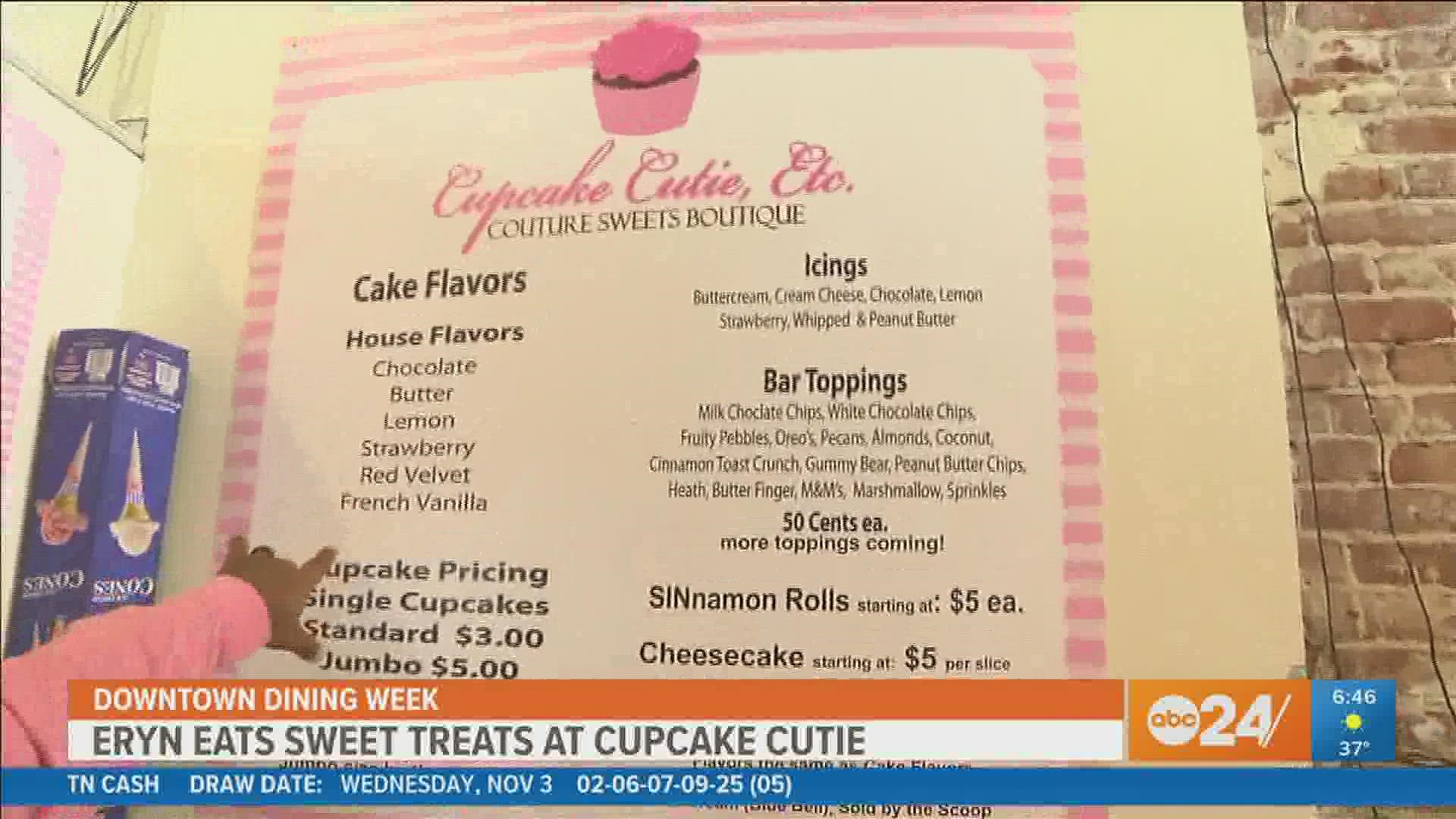 Anchor Eryn Rogers explores Memphis' Downtown Dining Week by giving a jolt to her sweet tooth at Cupcake Cutie where the owners specialize in personalized cupcakes.