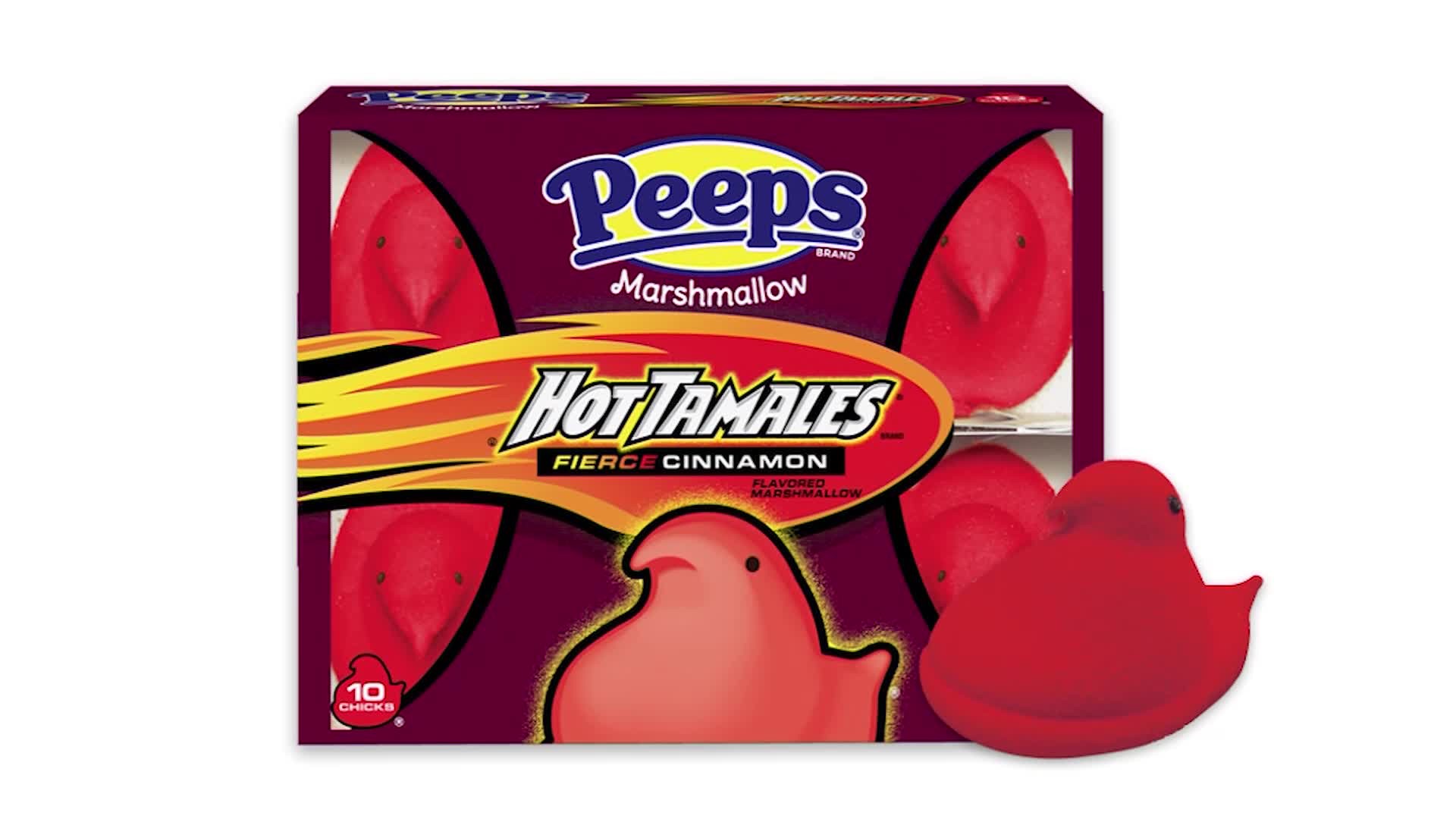 Peeps-loving peeps, listen up: there are Peeps jelly beans now, plus 5 new flavors -- root beer float, froot loops, hot tamales fierce cinnamon, raspberry dipped in creme-flavored fudge, and chocolate pudding bunnies.
There are mini-peeps, individually wrapped chicks small enough to fit inside Easter eggs. The animal-shaped marshmallows are an Easter basket staple--
even though they can be a little controversial -- you either love 'em or hate 'em.
But if you're in the "love 'em" category, it's going to be peeps Heaven for you this spring.
Kellogg’s is making Peeps cereal again, and International Delight will put out Peeps-flavored coffee creamer again too.