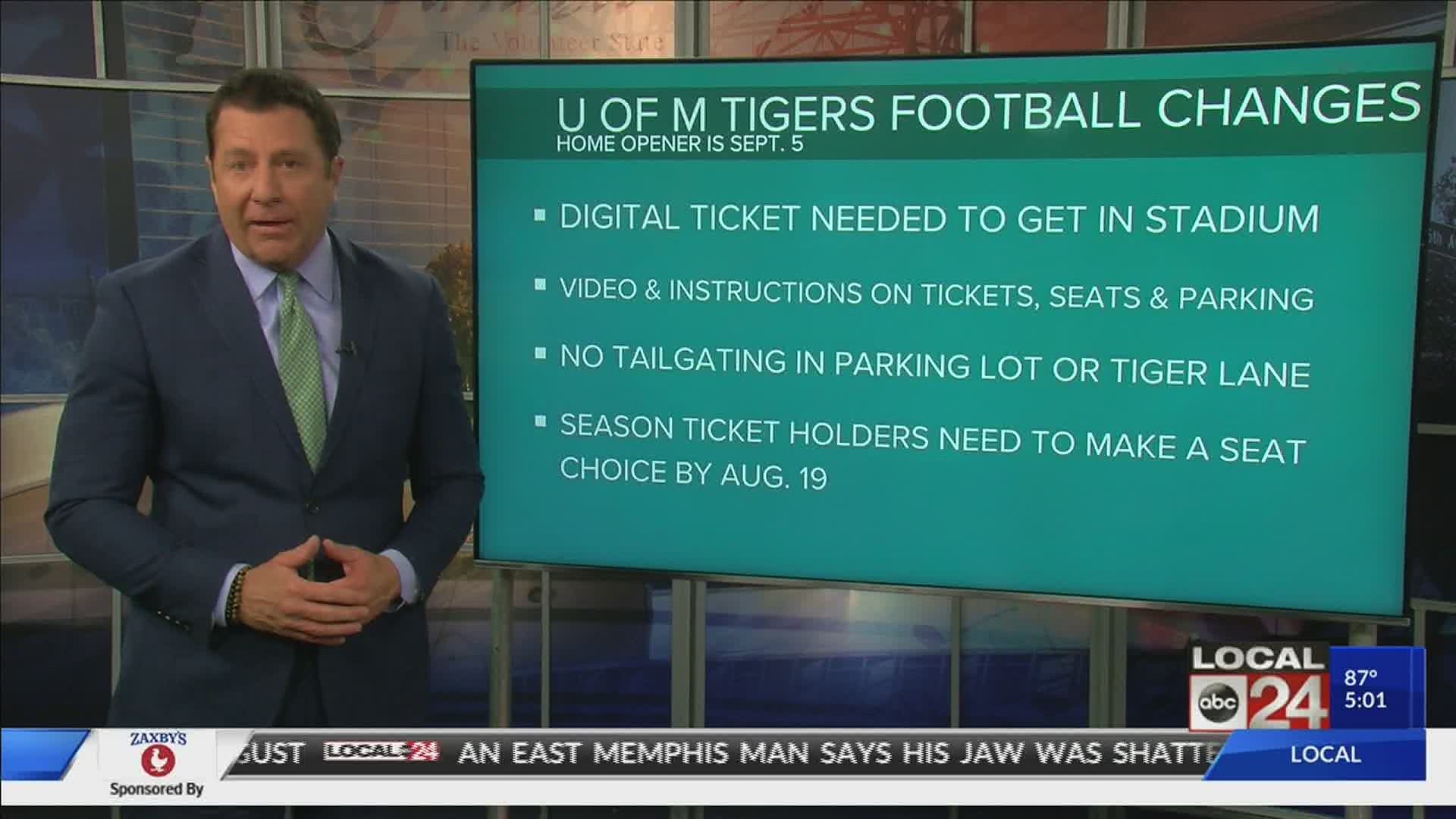 Social distancing, limited parking access, and no tailgating are some of the directives in place.