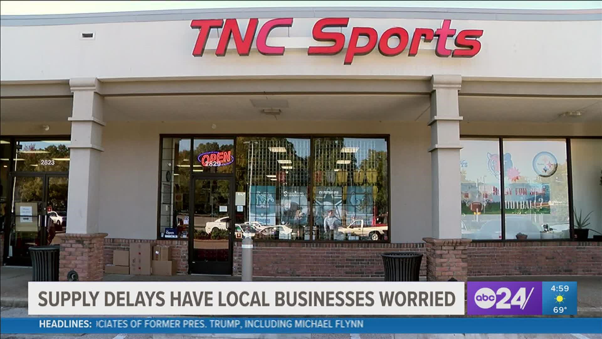TNC Sports in Bartlett began assembling inventory August 1st, worried anything after December 1st wouldn't arrive by Christmas.
