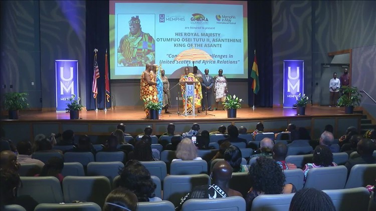 Ghana's King Osei Tutu II makes rare speaking appearance for Memphis in May