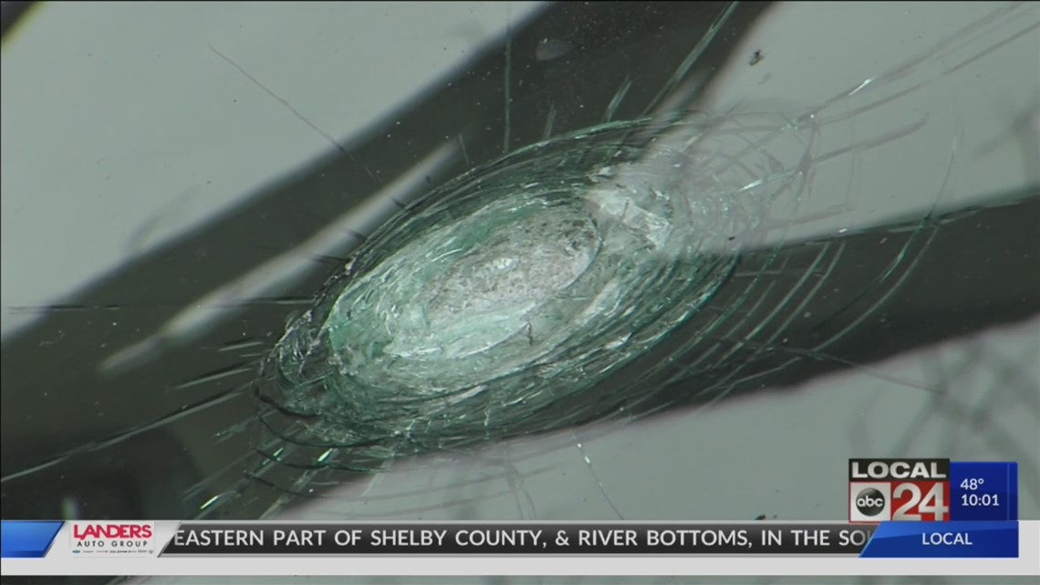 Bullet shot in the air New Year’s Eve hits windshield, narrowly missing