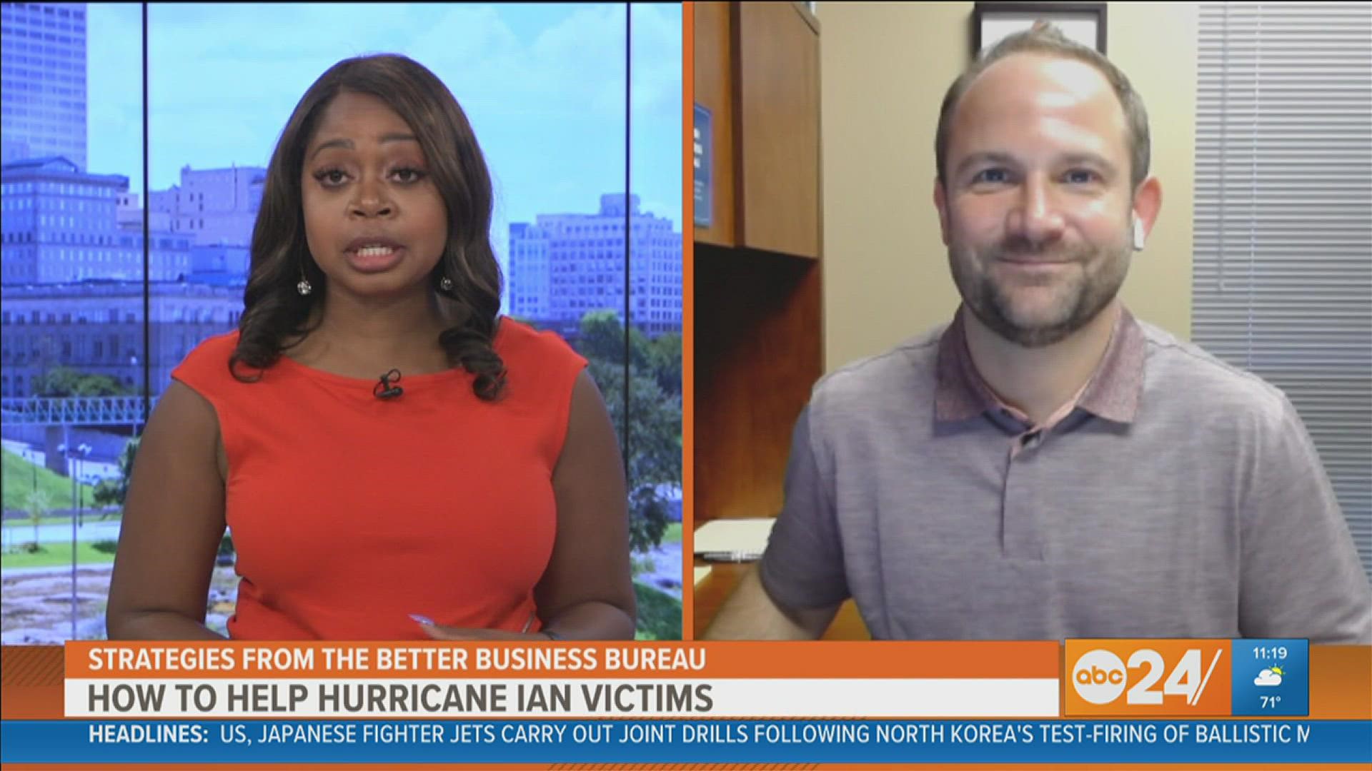 ABC24 spoke with Daniel Irwin with the Better Business Bureau of the Mid-South (BBB) about what consumers need to know before donating.