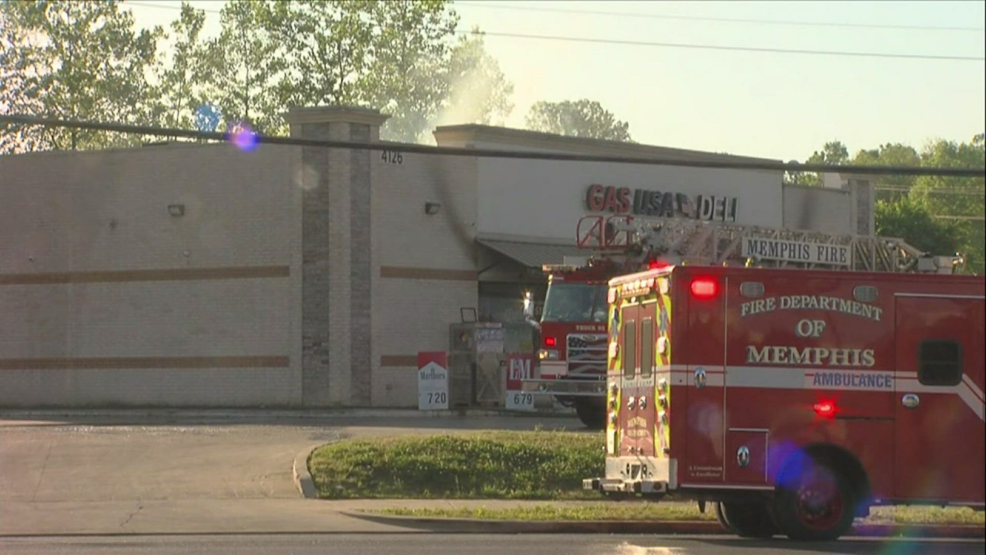 The fire caused nearly $1.5 million in damages, with roof of the gas station suffering severe damage, and fire crews spent more than an hour putting the fire out.