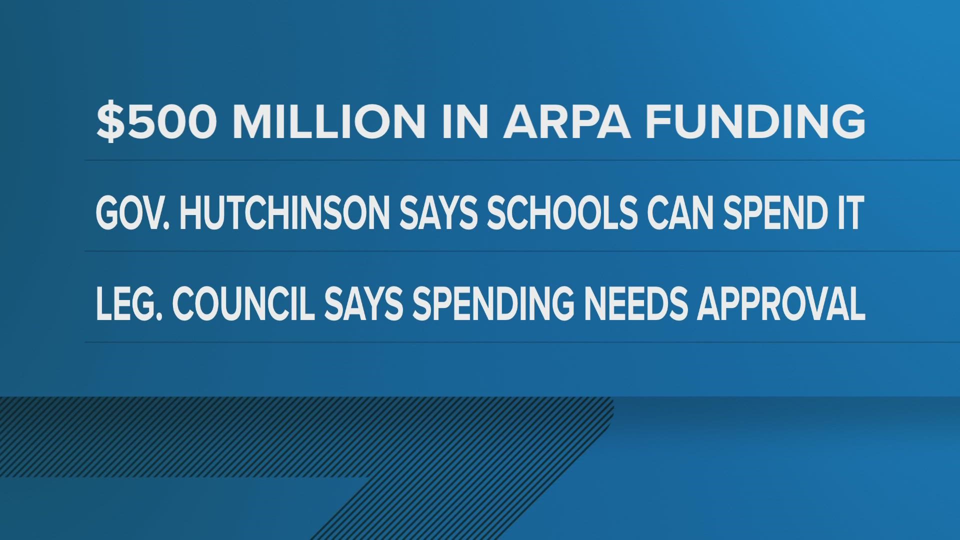 While the governor applauded the council efforts to provide bonus pay for teachers, Hutchinson said the action to remove the funding wasn't under their authority.