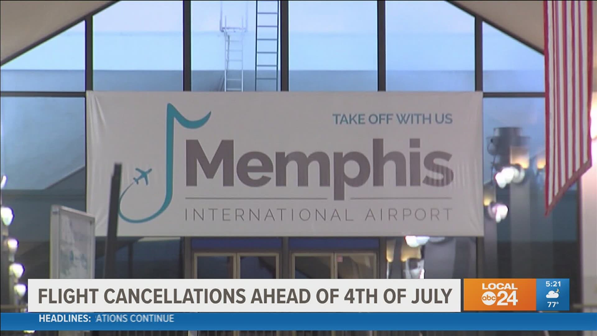 Memphis International Airport expects 4th of July to be a busy travel week and encourages fliers to arrive two hours early