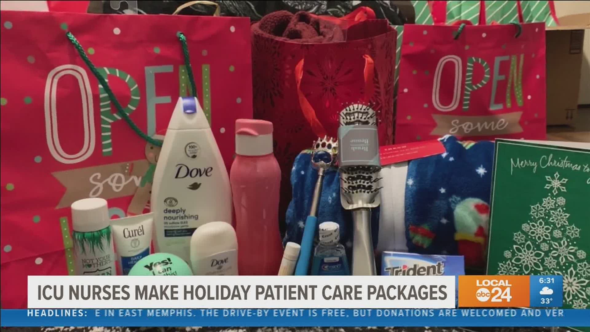 Nurses at Baptist-Memorial are ensuring ICU patients feel the love while being in the hospital during the holidays