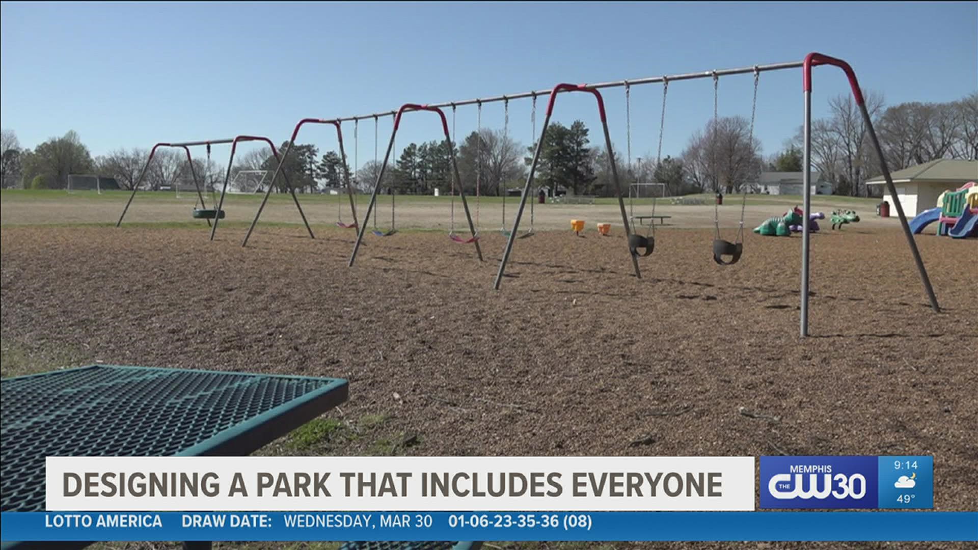 Arimus Sanders is working on rebuilding the playground at Valentine Park in Munford so that it is designed for people with disabilities.